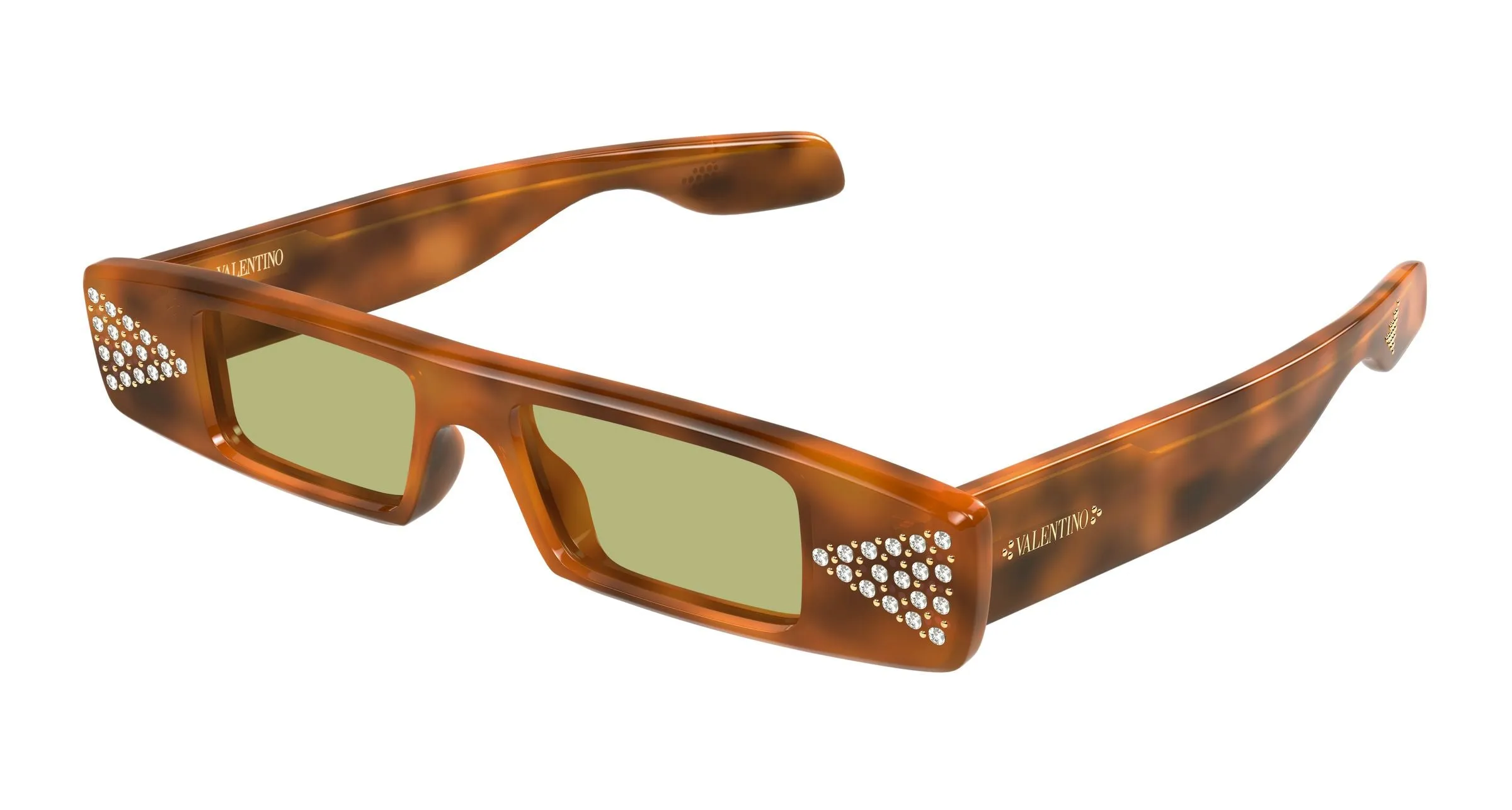 Valentino VG0043S 003 Occhiali da sole Acetato Havana Verde Squadrata - immagine 1