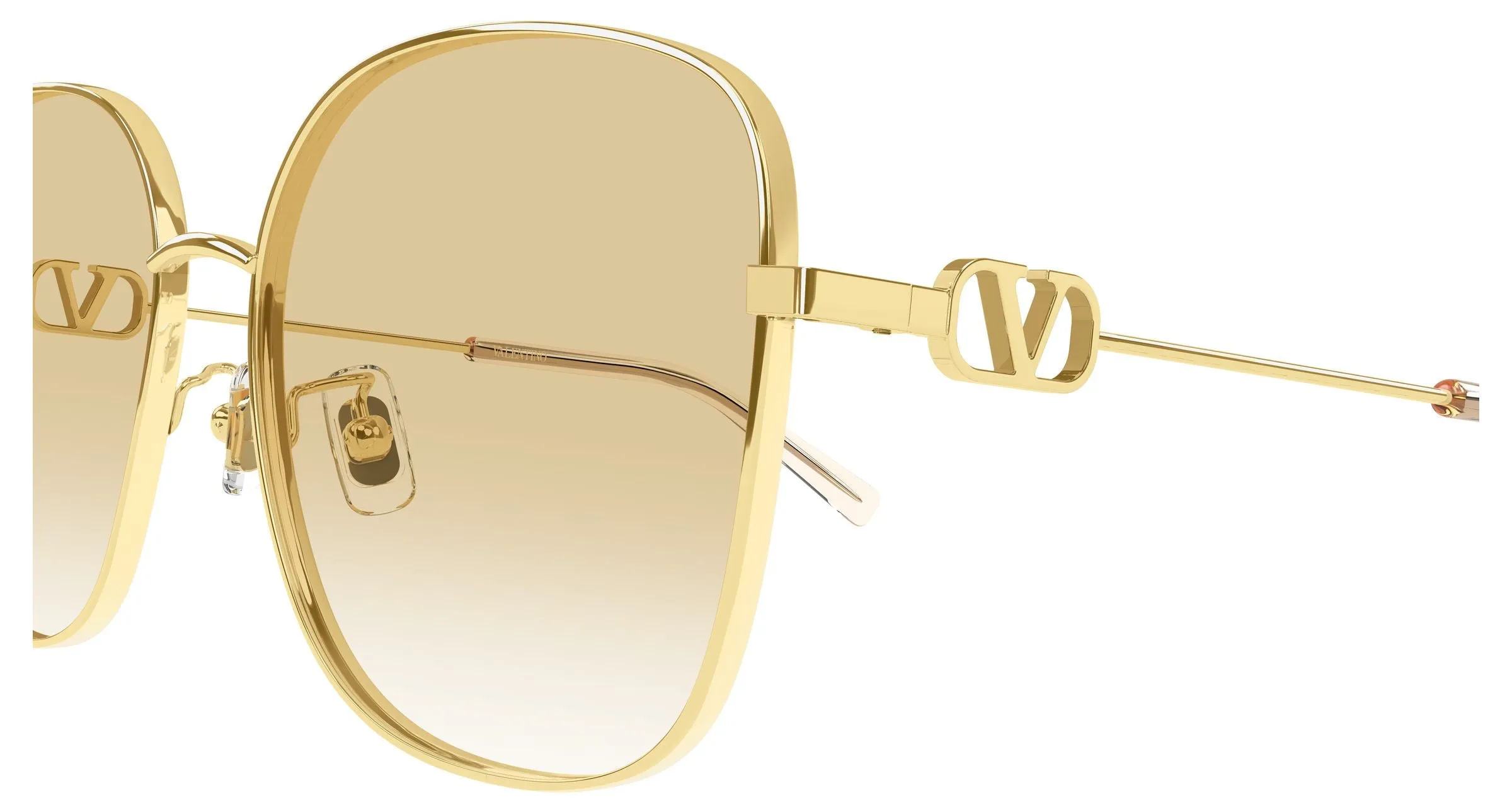 Valentino VG0042SK 003 Occhiali da sole Metallo Oro Rosa Rotonda - immagine 3