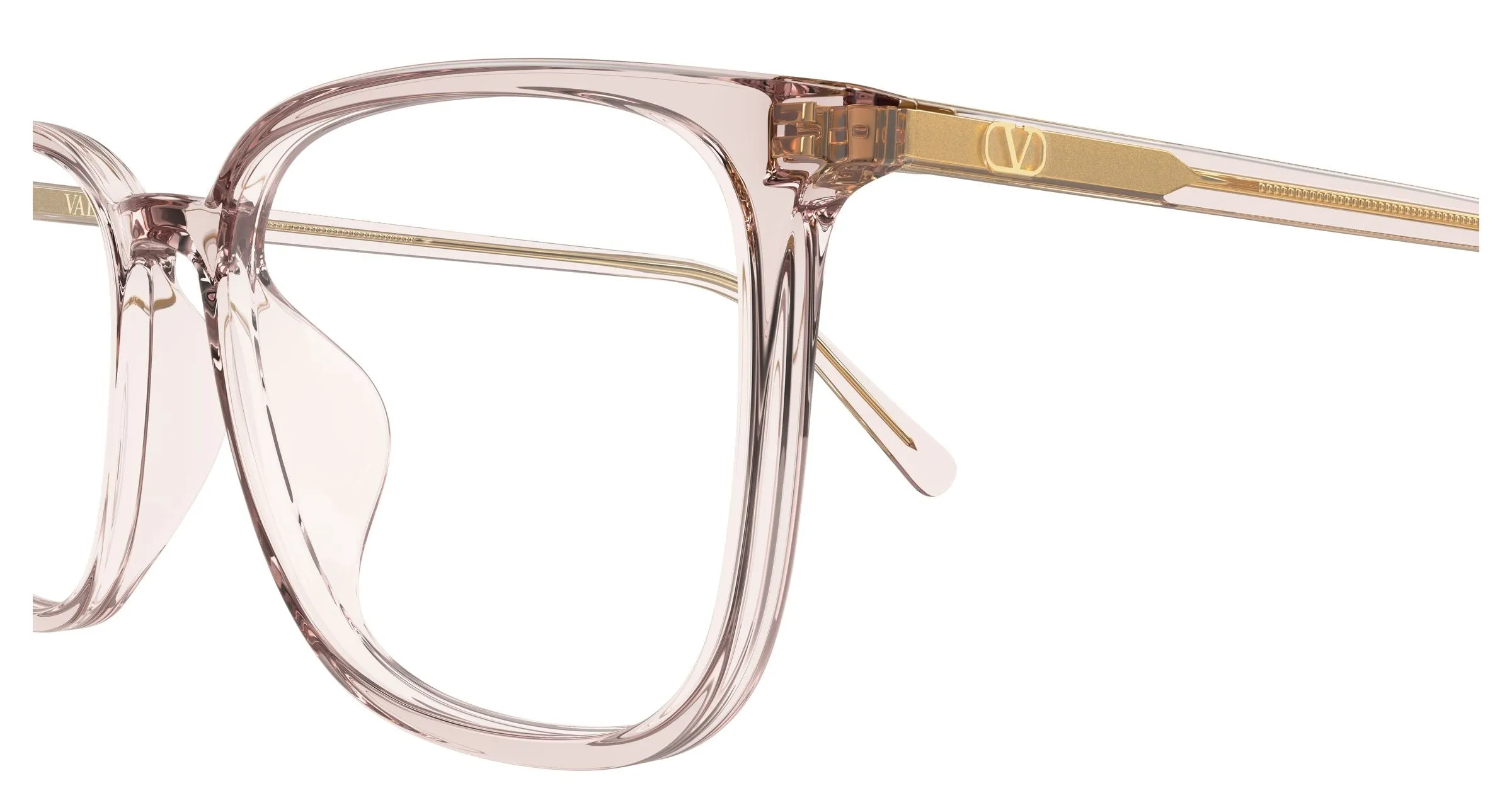 Valentino VG0040OA 004 Montature da vista Acetato Rosa Trasparente Squadrata - immagine 3