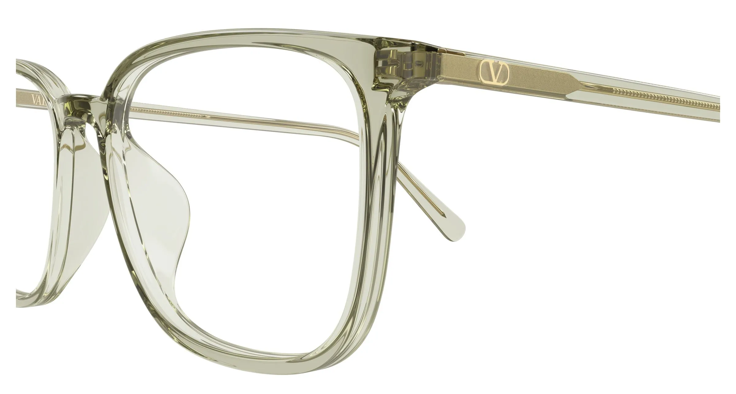 Valentino VG0040OA 003 Montature da vista Acetato Verde Trasparente Squadrata - immagine 3