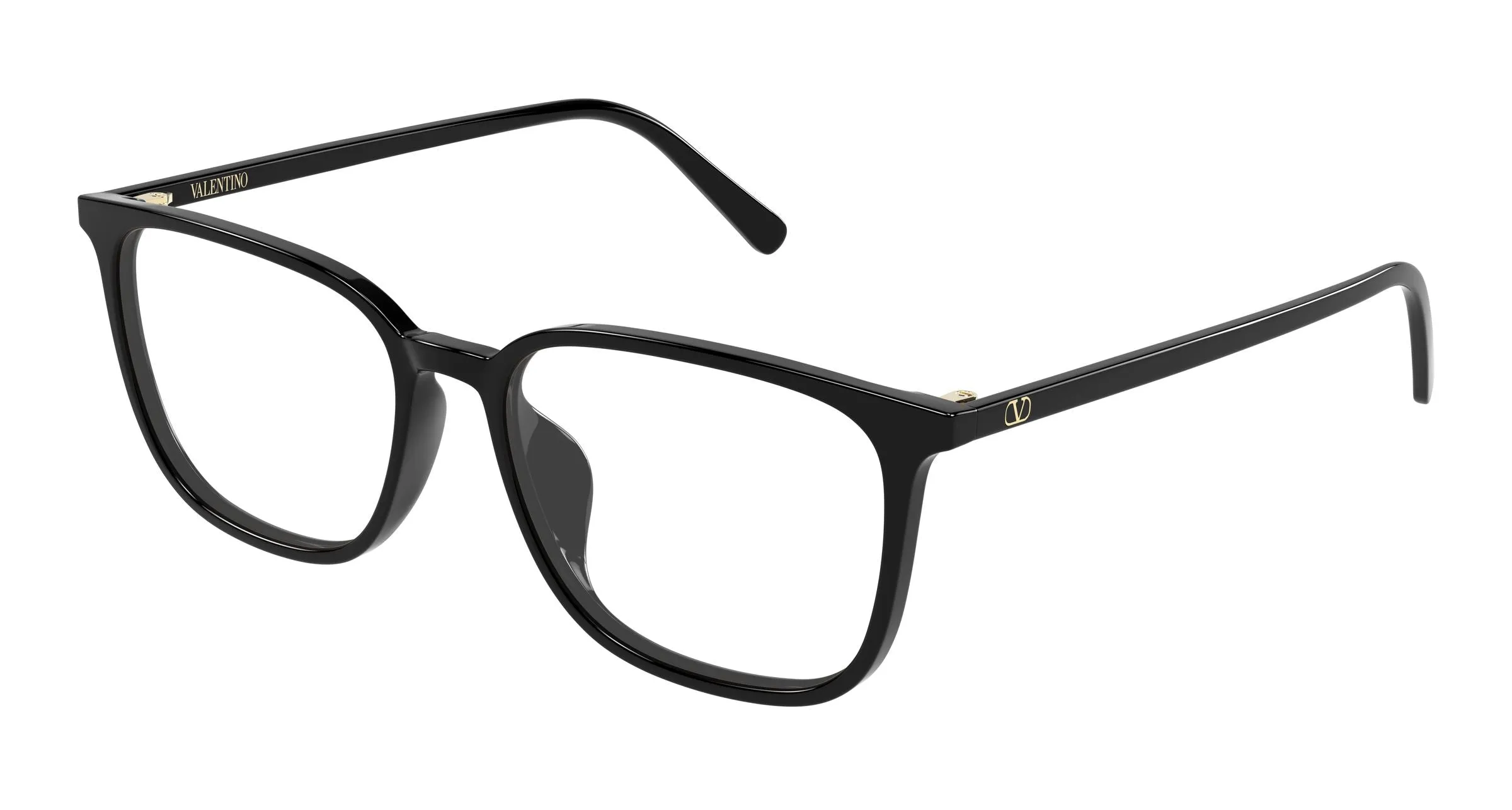 Valentino VG0040OA 001 Montature da vista Acetato Nero Trasparente Squadrata - immagine 1
