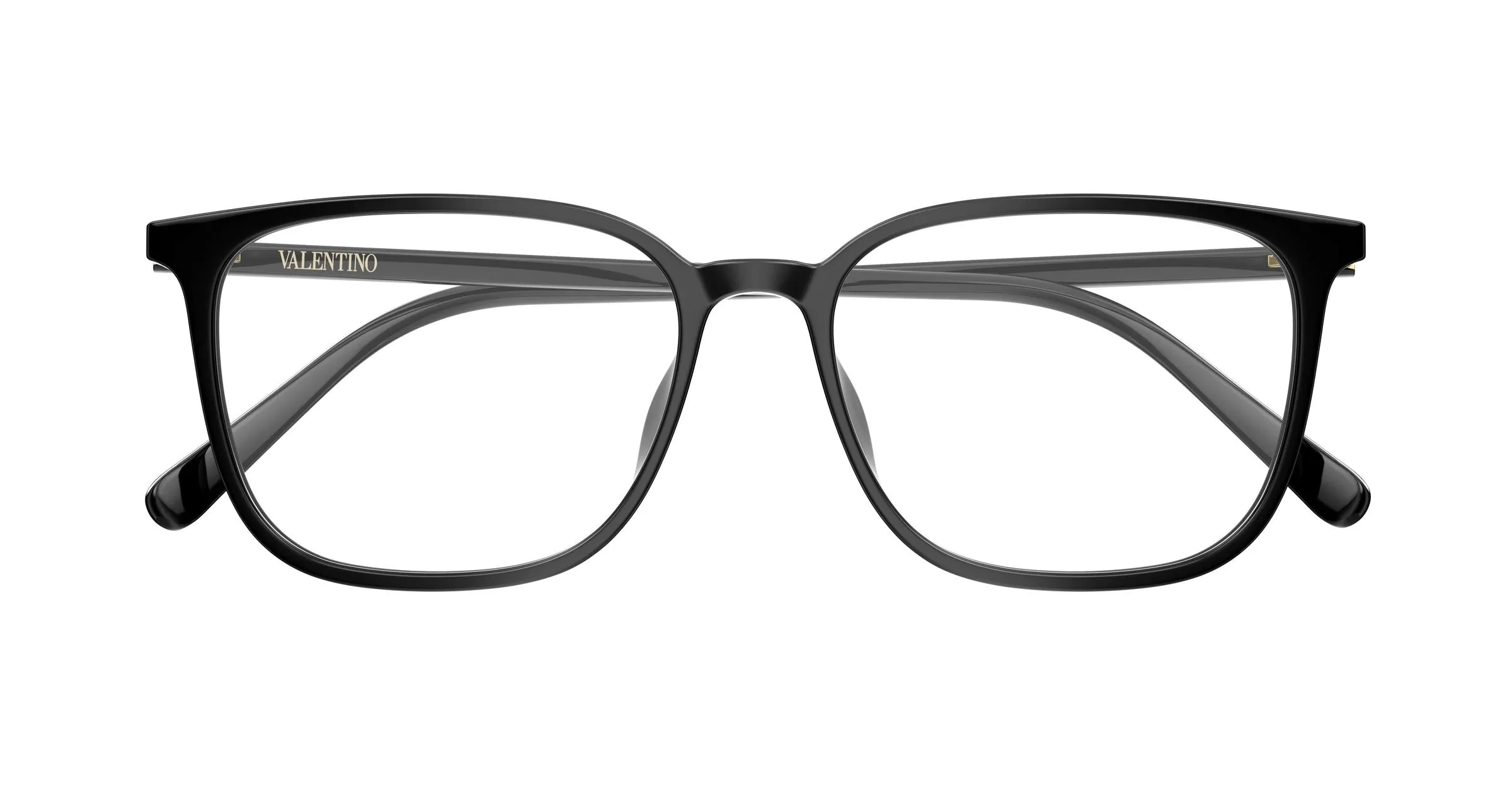 Valentino VG0040OA 001 Montature da vista Acetato Nero Trasparente Squadrata - immagine 2