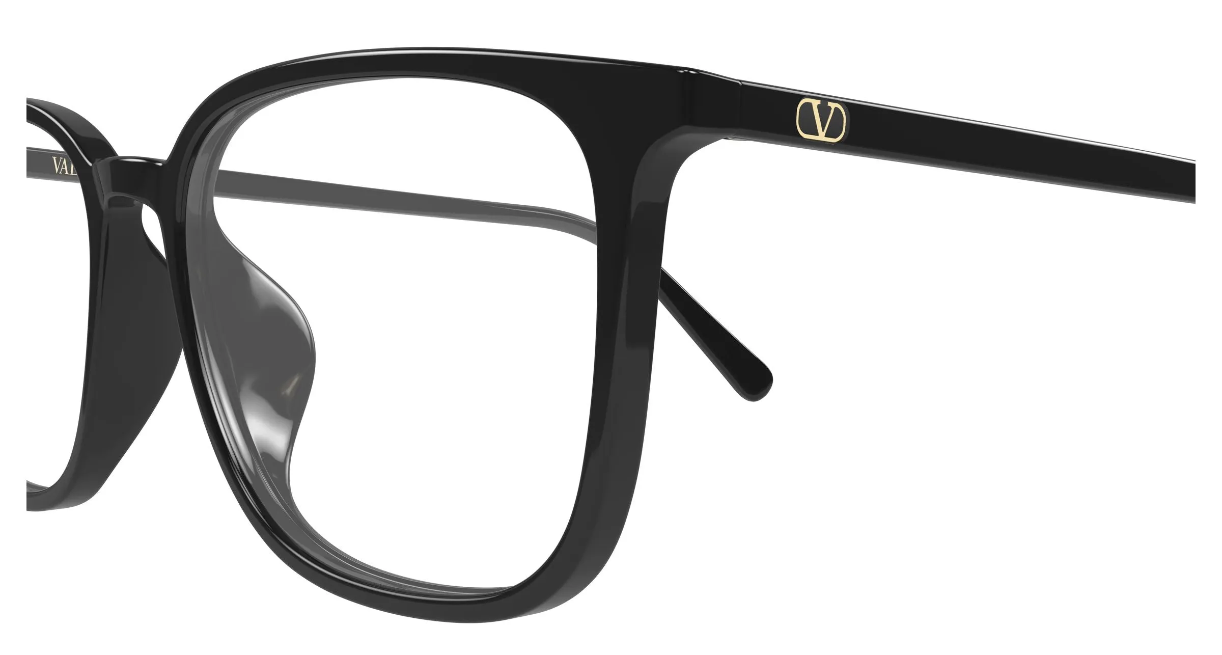 Valentino VG0040OA 001 Montature da vista Acetato Nero Trasparente Squadrata - immagine 3