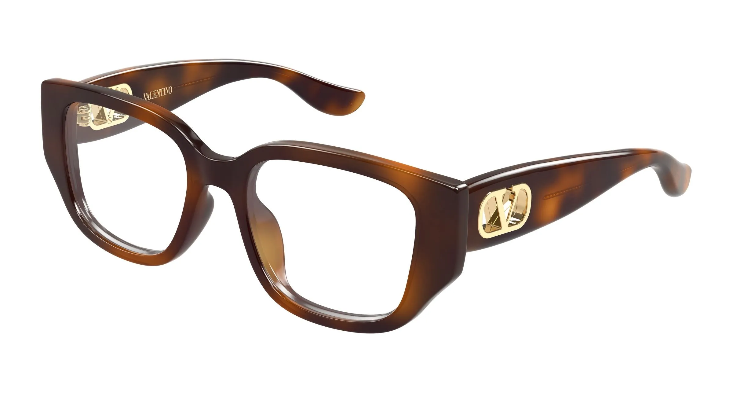 Valentino VG0037OA 002 Montature da vista Acetato Havana Trasparente Squadrata - immagine 1