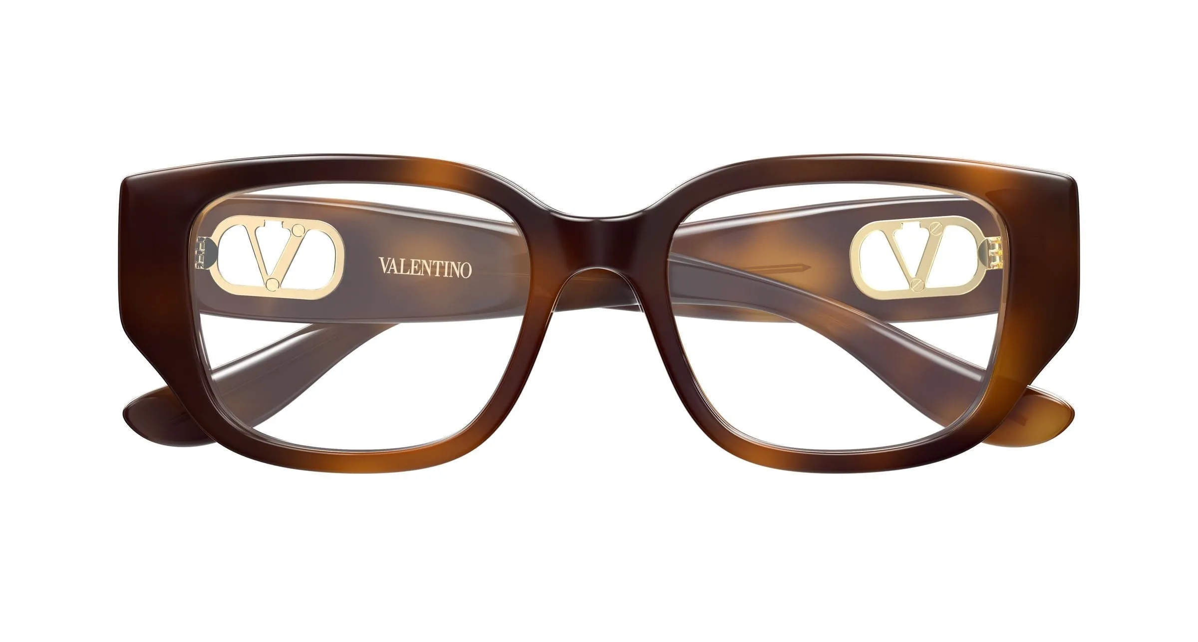 Valentino VG0037OA 002 Montature da vista Acetato Havana Trasparente Squadrata - immagine 2