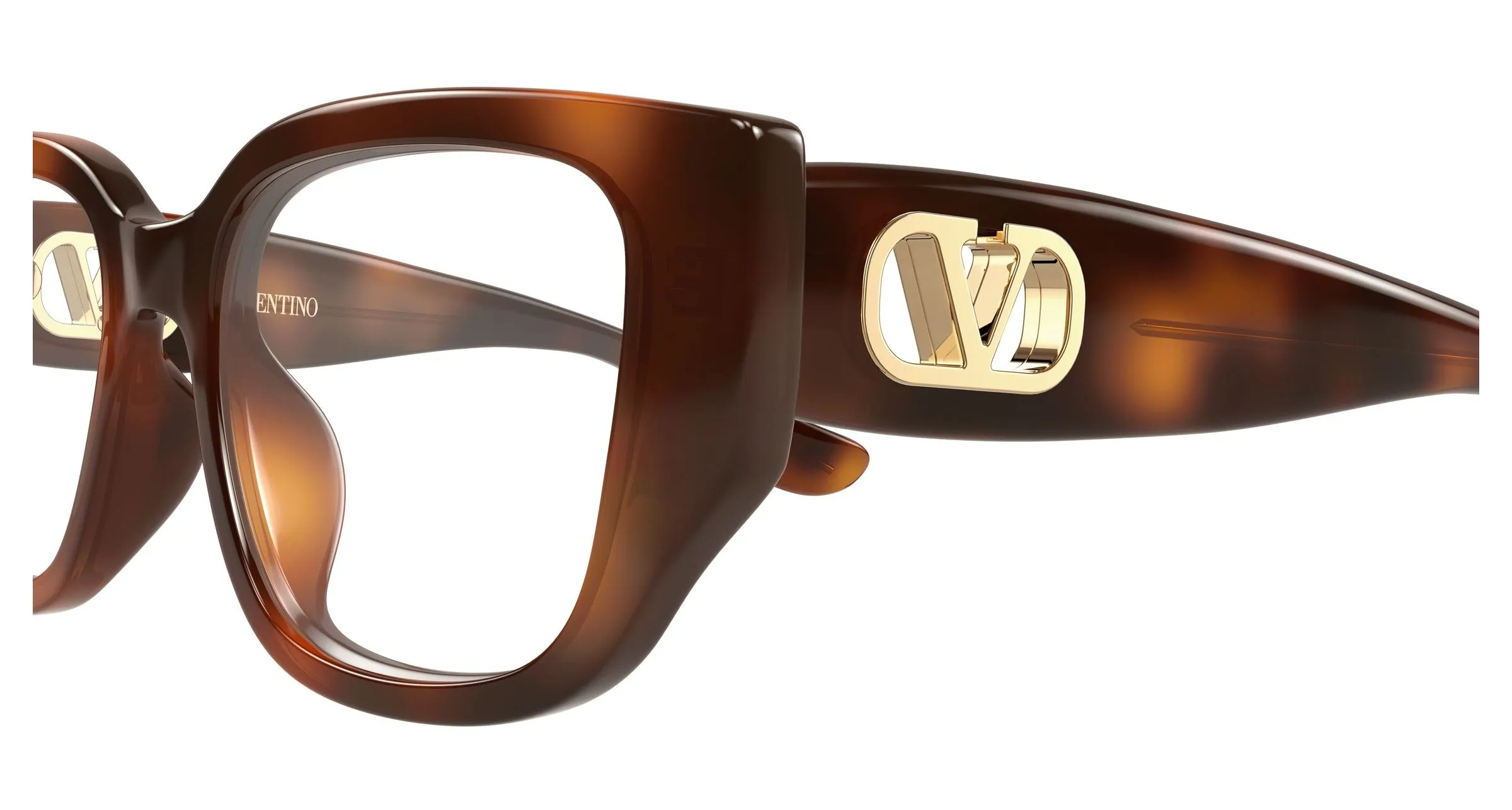 Valentino VG0037OA 002 Montature da vista Acetato Havana Trasparente Squadrata - immagine 3