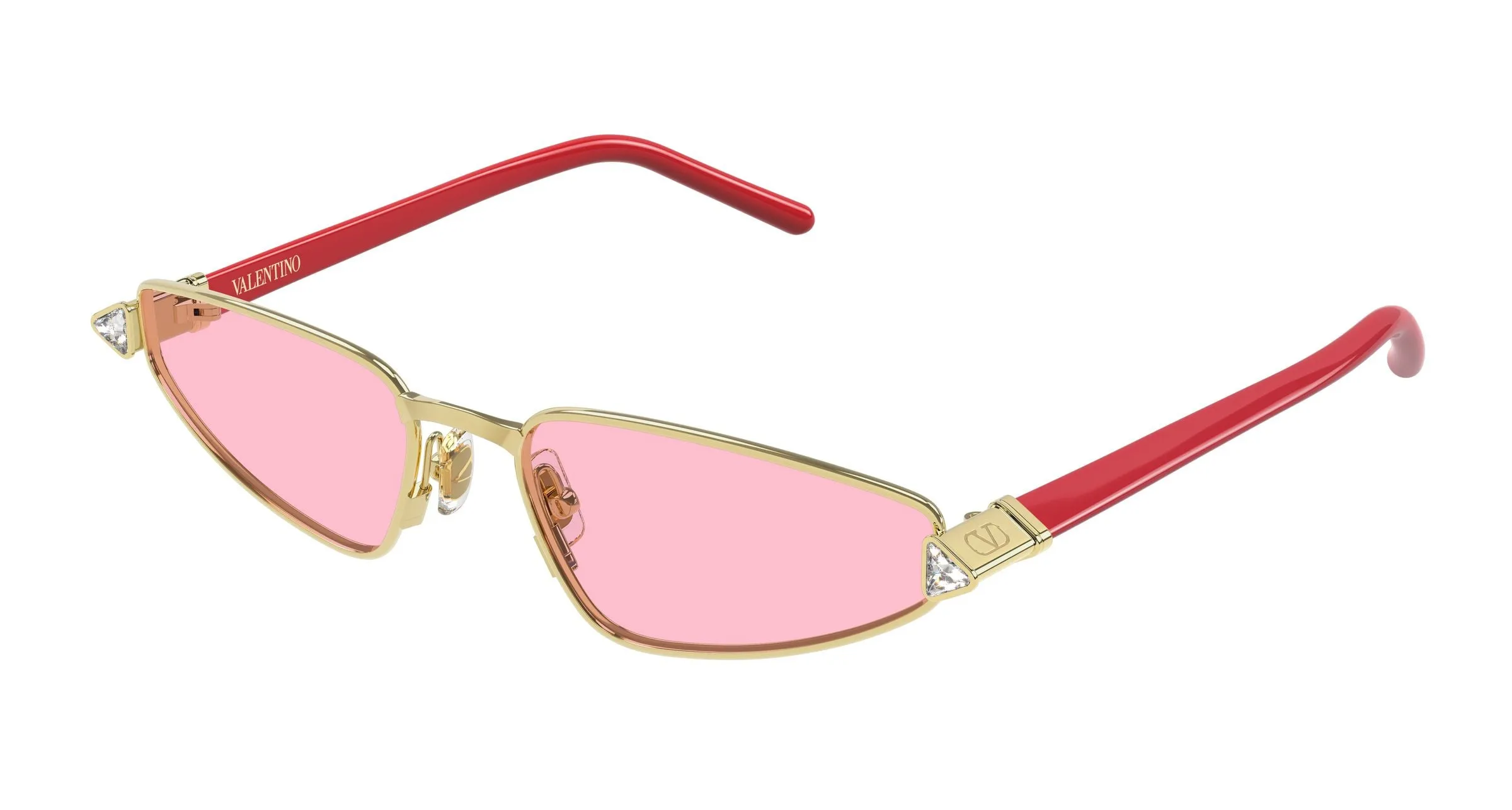 Valentino VG0035S 002 Occhiali da sole Metallo Oro Rosa Cat Eye - immagine 1