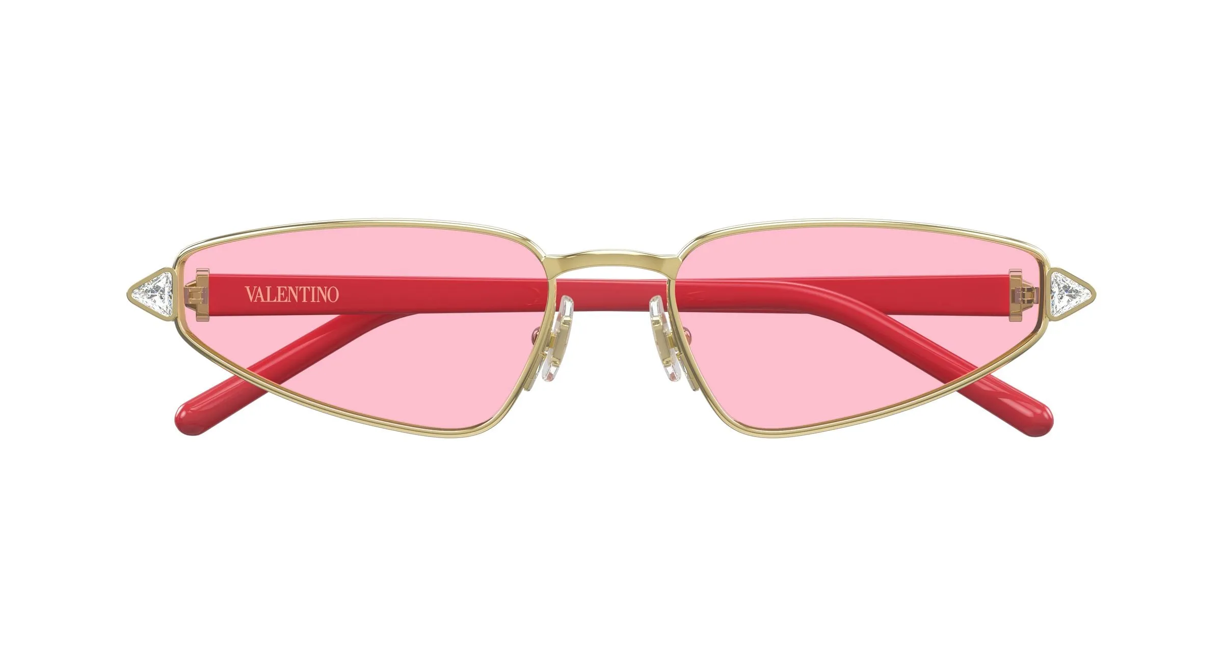 Valentino VG0035S 002 Occhiali da sole Metallo Oro Rosa Cat Eye - immagine 2