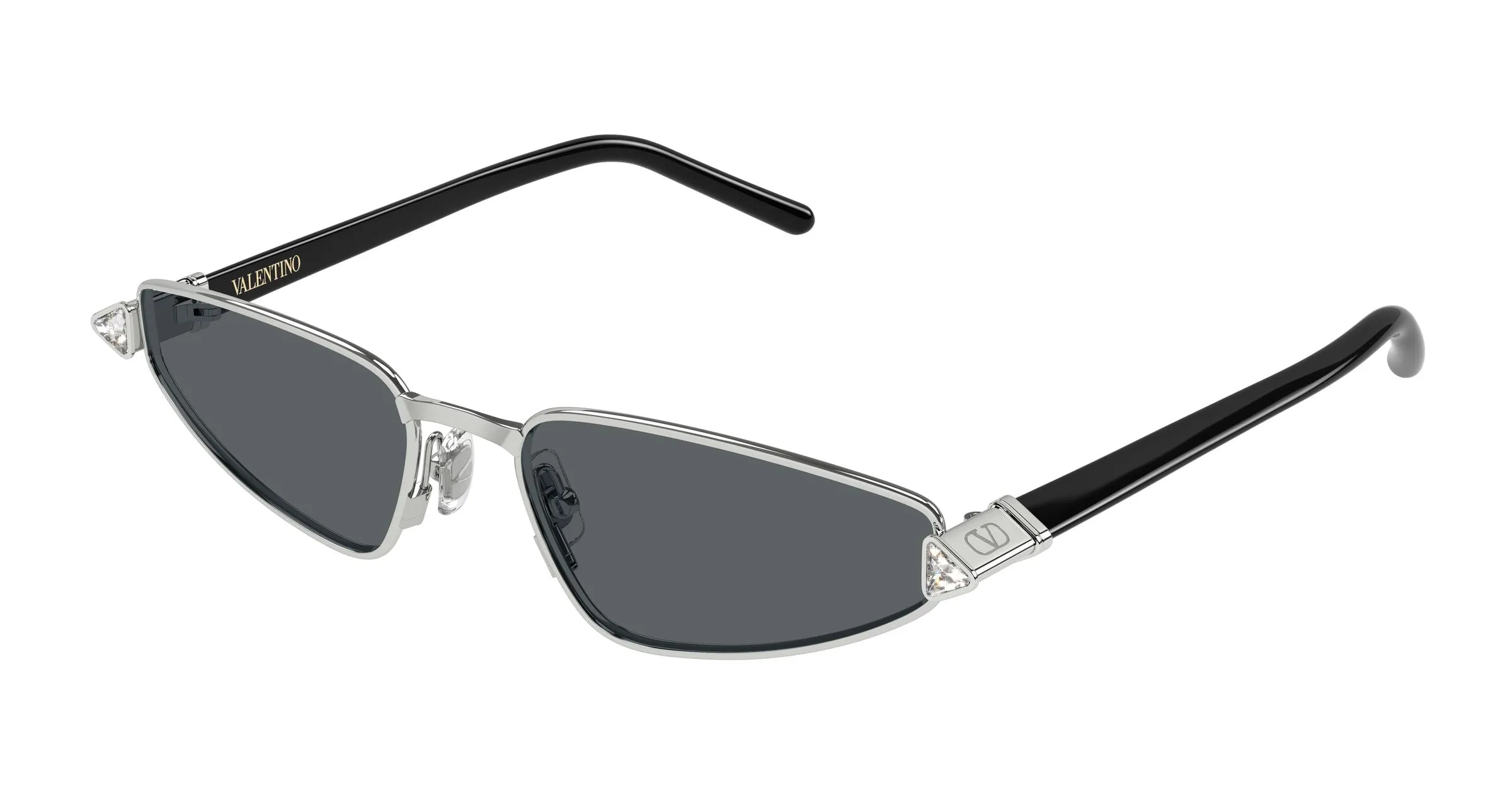 Valentino VG0035S 001 Occhiali da sole Metallo Argento Grigio Cat Eye - immagine 1