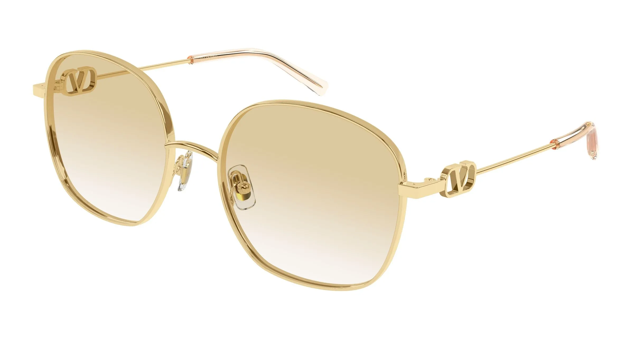 Valentino VG0028S 003 Occhiali da sole Metallo Oro Rosa Squadrata - immagine 1