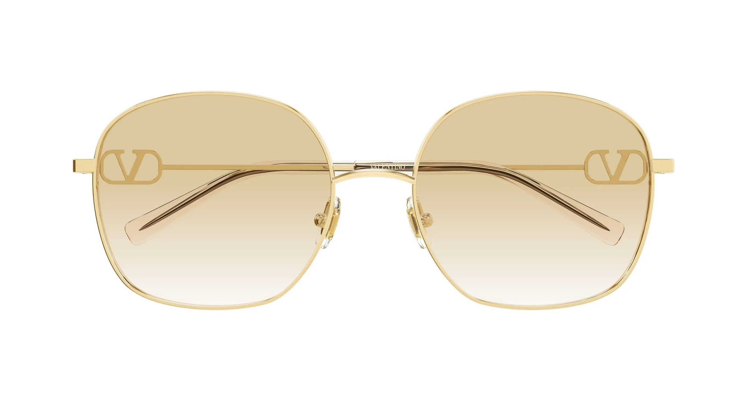 Valentino VG0028S 003 Occhiali da sole Metallo Oro Rosa Squadrata - immagine 2