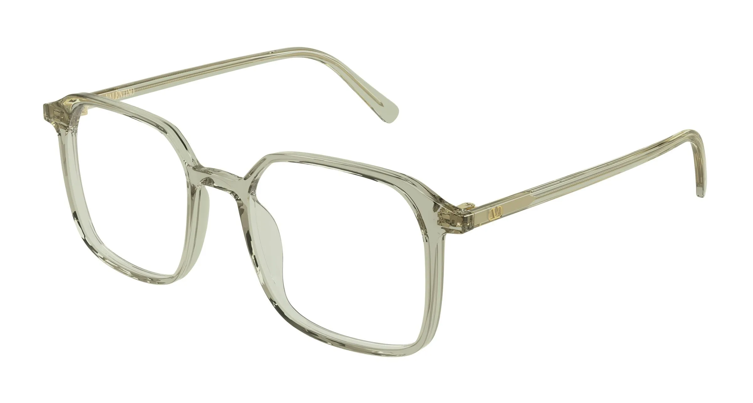 Valentino VG0022O 011 Montature da vista Acetato Verde Trasparente Squadrata - immagine 1