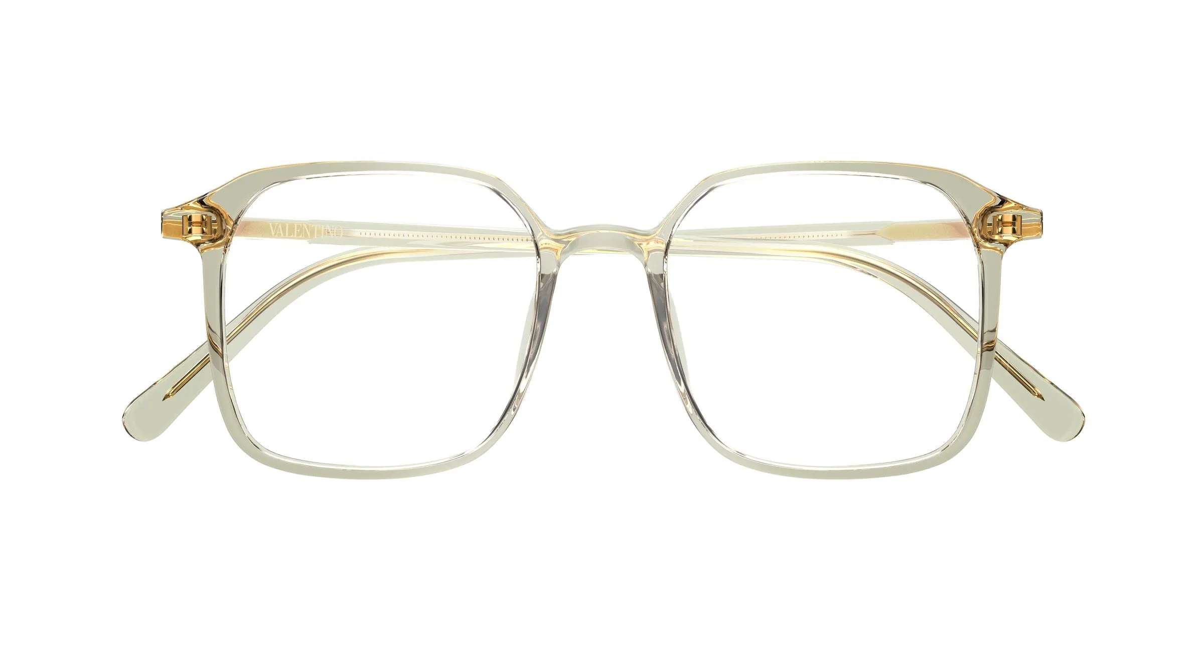 Valentino VG0022O 011 Montature da vista Acetato Verde Trasparente Squadrata - immagine 2