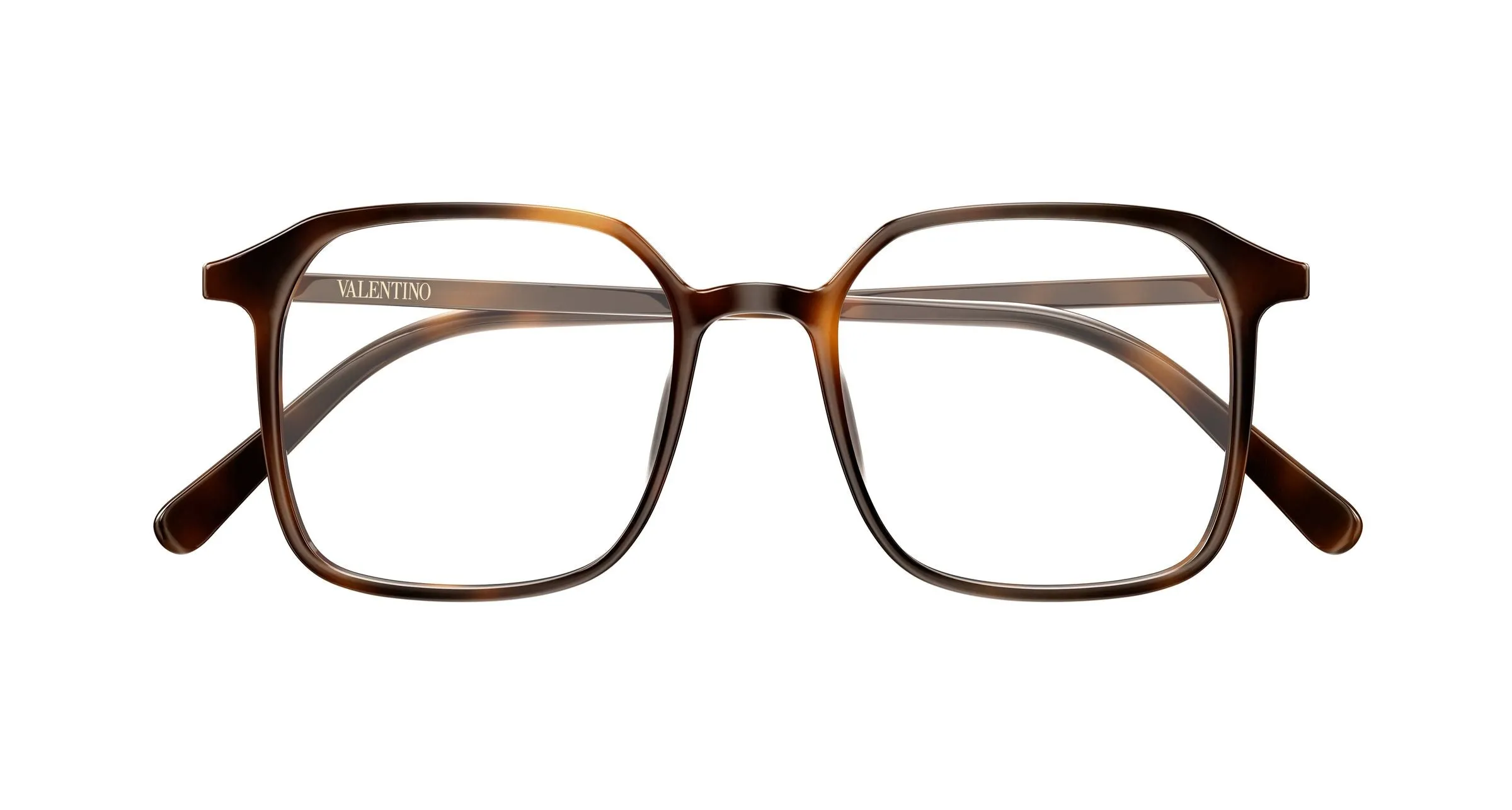 Valentino VG0022O 009 Montature da vista Acetato Havana Trasparente Squadrata - immagine 2
