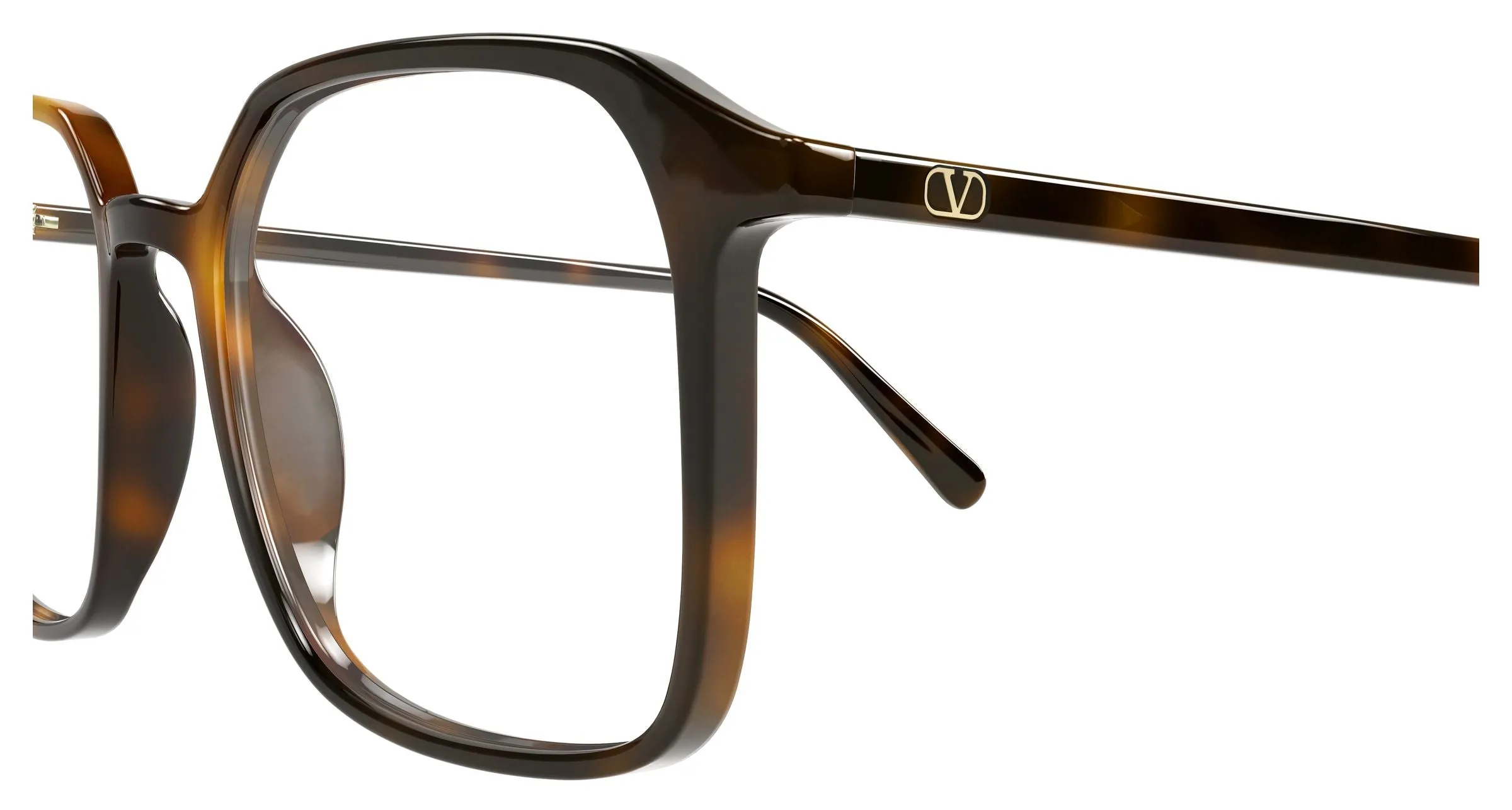 Valentino VG0022O 009 Montature da vista Acetato Havana Trasparente Squadrata - immagine 3