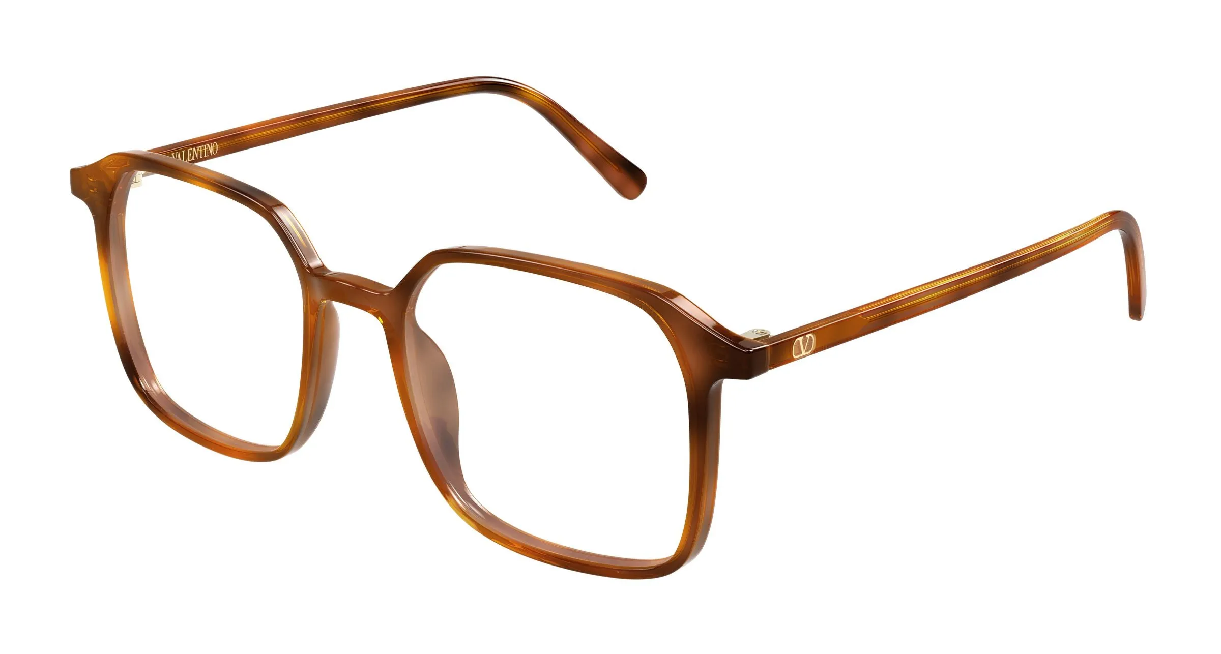 Valentino VG0022O 006 Montature da vista Acetato Havana Trasparente Squadrata - immagine 1