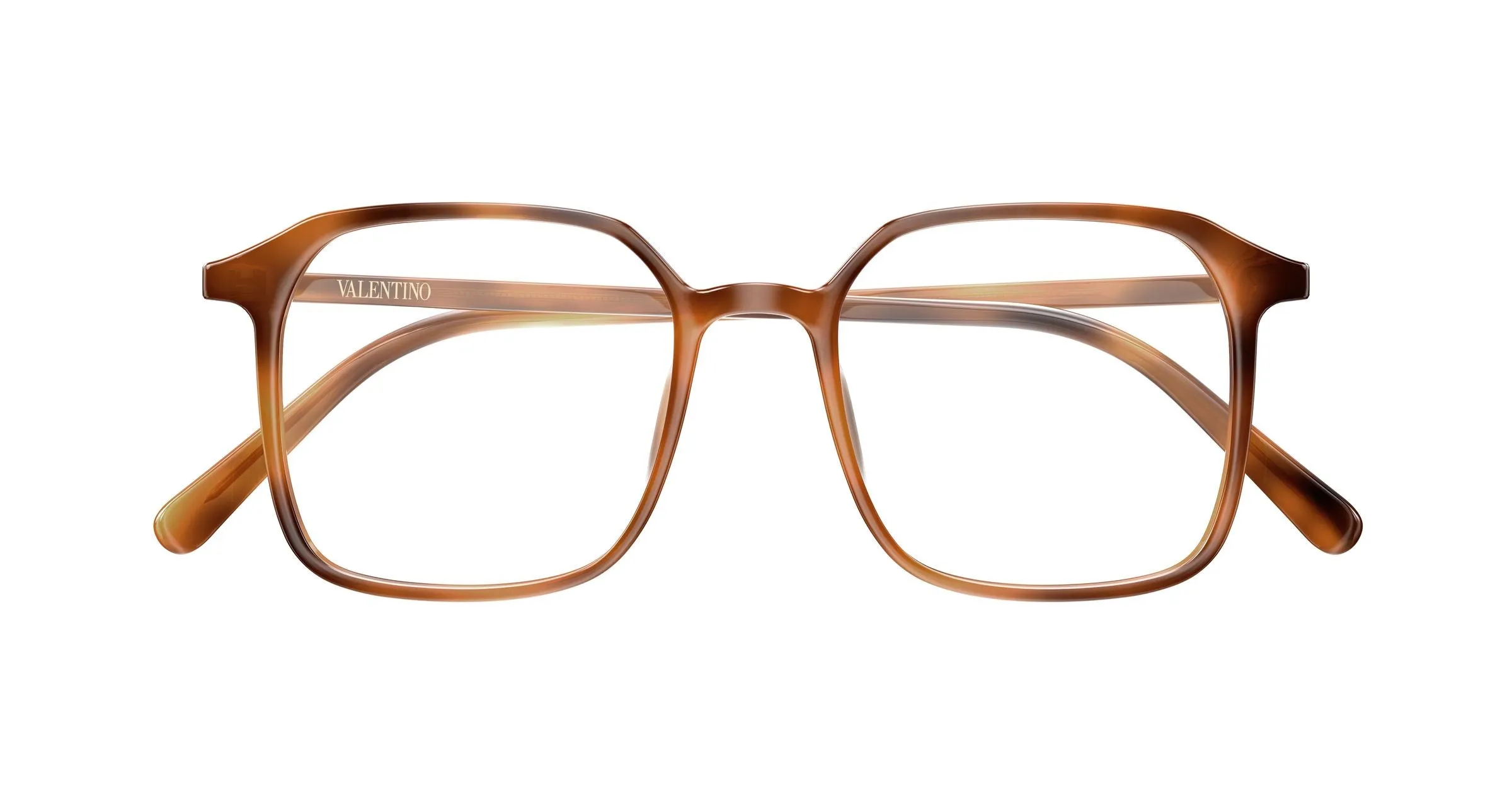 Valentino VG0022O 006 Montature da vista Acetato Havana Trasparente Squadrata - immagine 2