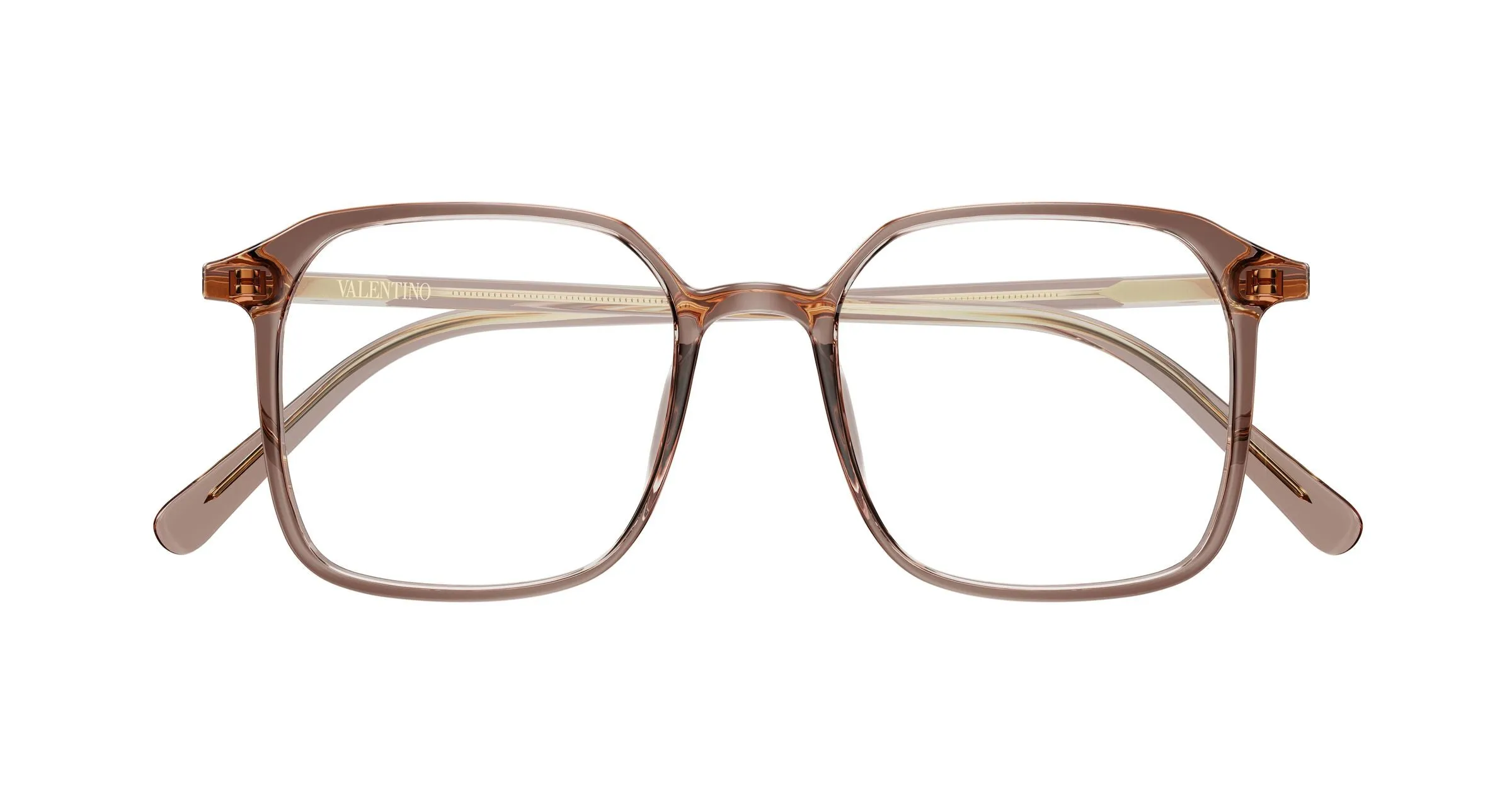 Valentino VG0022O 004 Montature da vista Acetato Beige Trasparente Squadrata - immagine 2