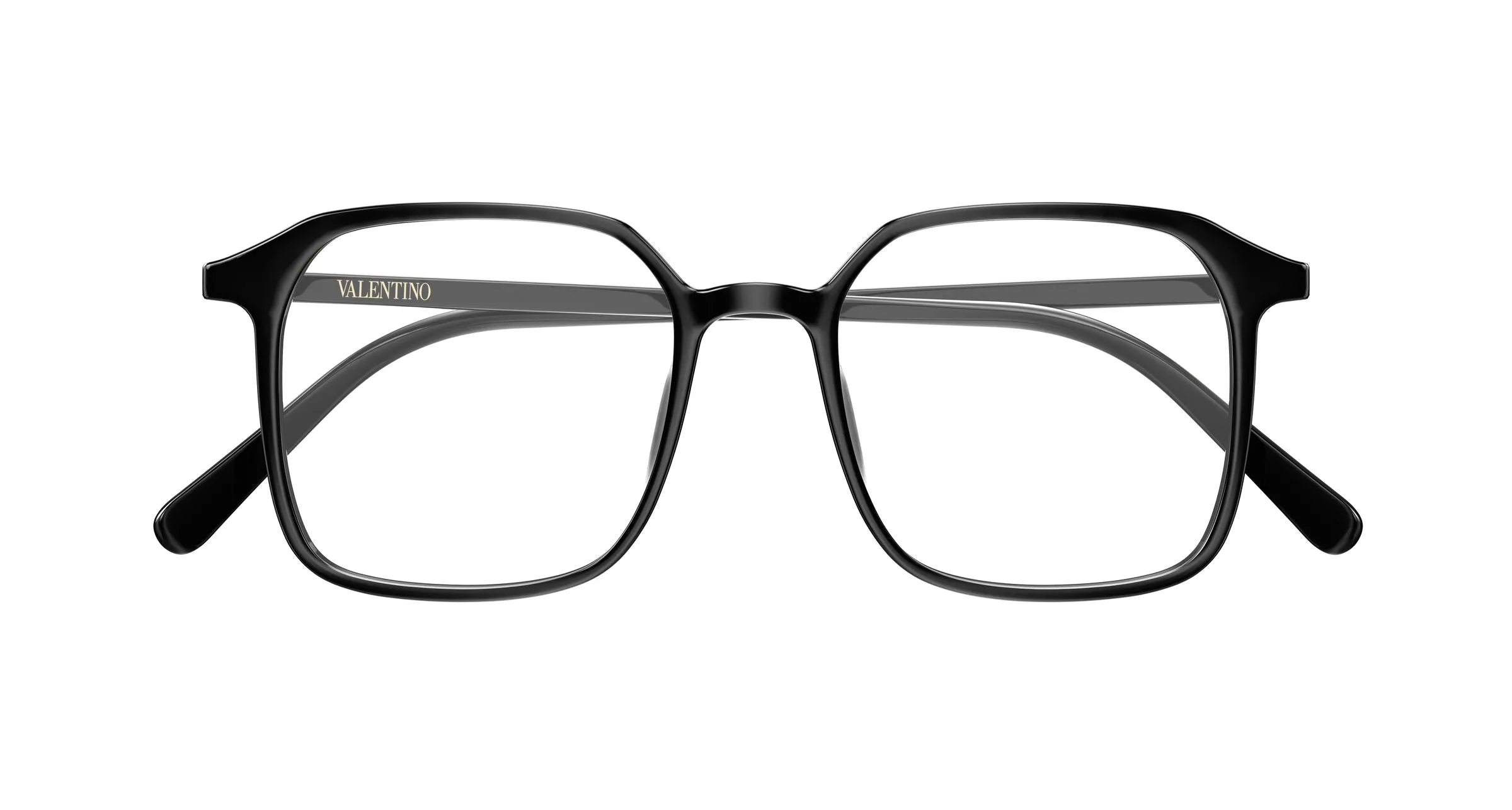 Valentino VG0022O 001 Montature da vista Acetato Nero Trasparente Squadrata - immagine 2