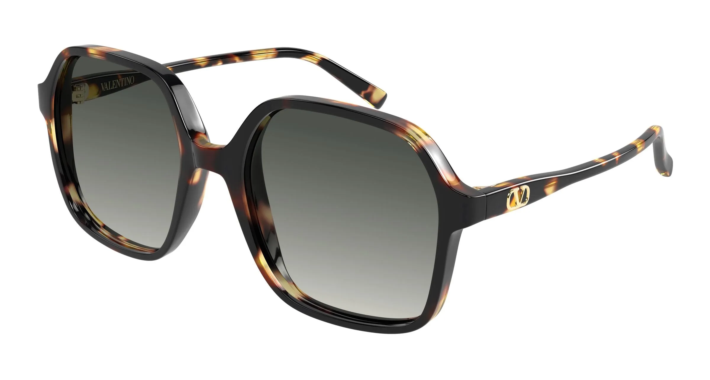 Valentino VG0018SA 002 Occhiali da sole Acetato Havana Grigio Squadrata - immagine 1