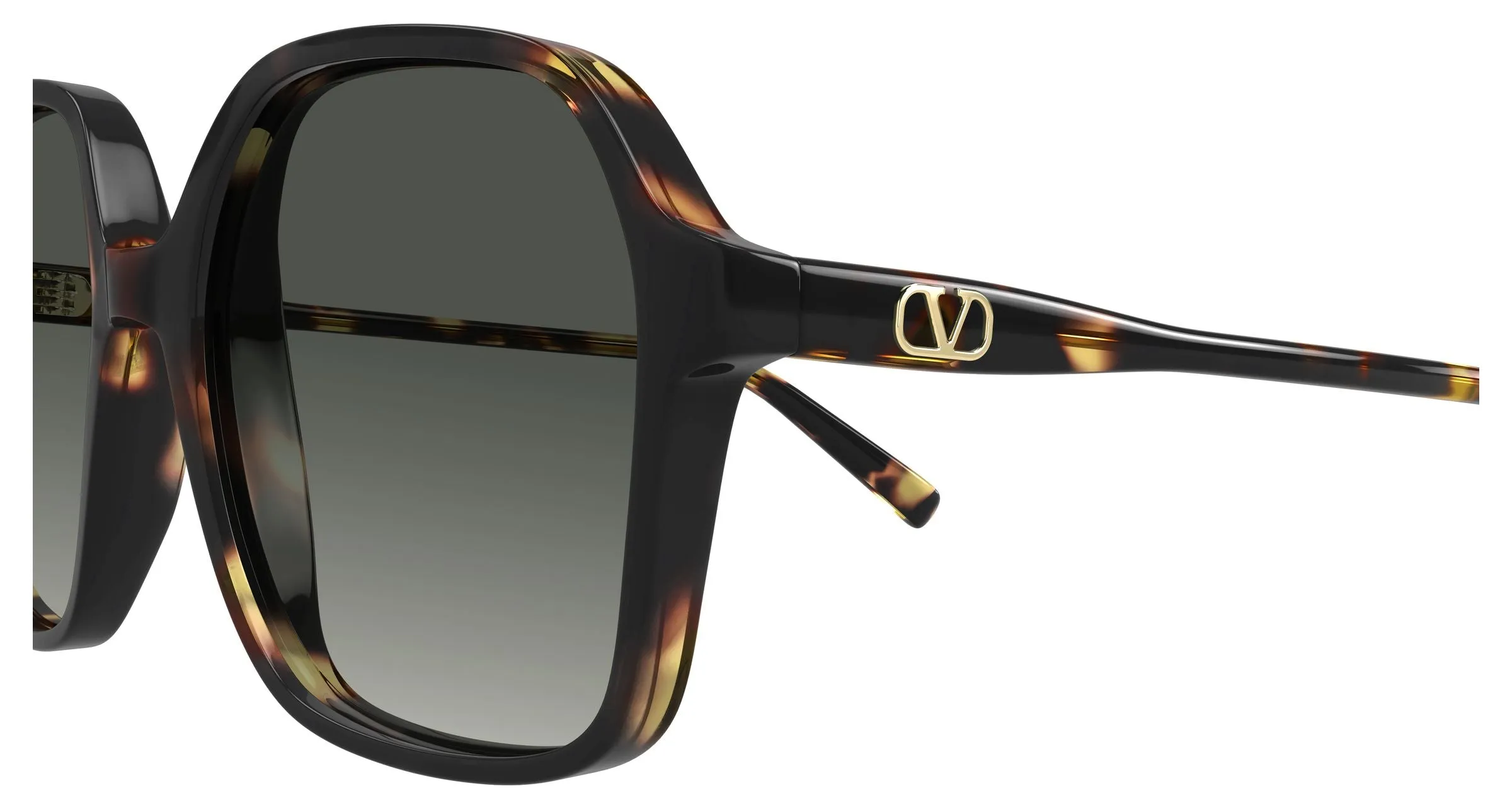 Valentino VG0018SA 002 Occhiali da sole Acetato Havana Grigio Squadrata - immagine 3