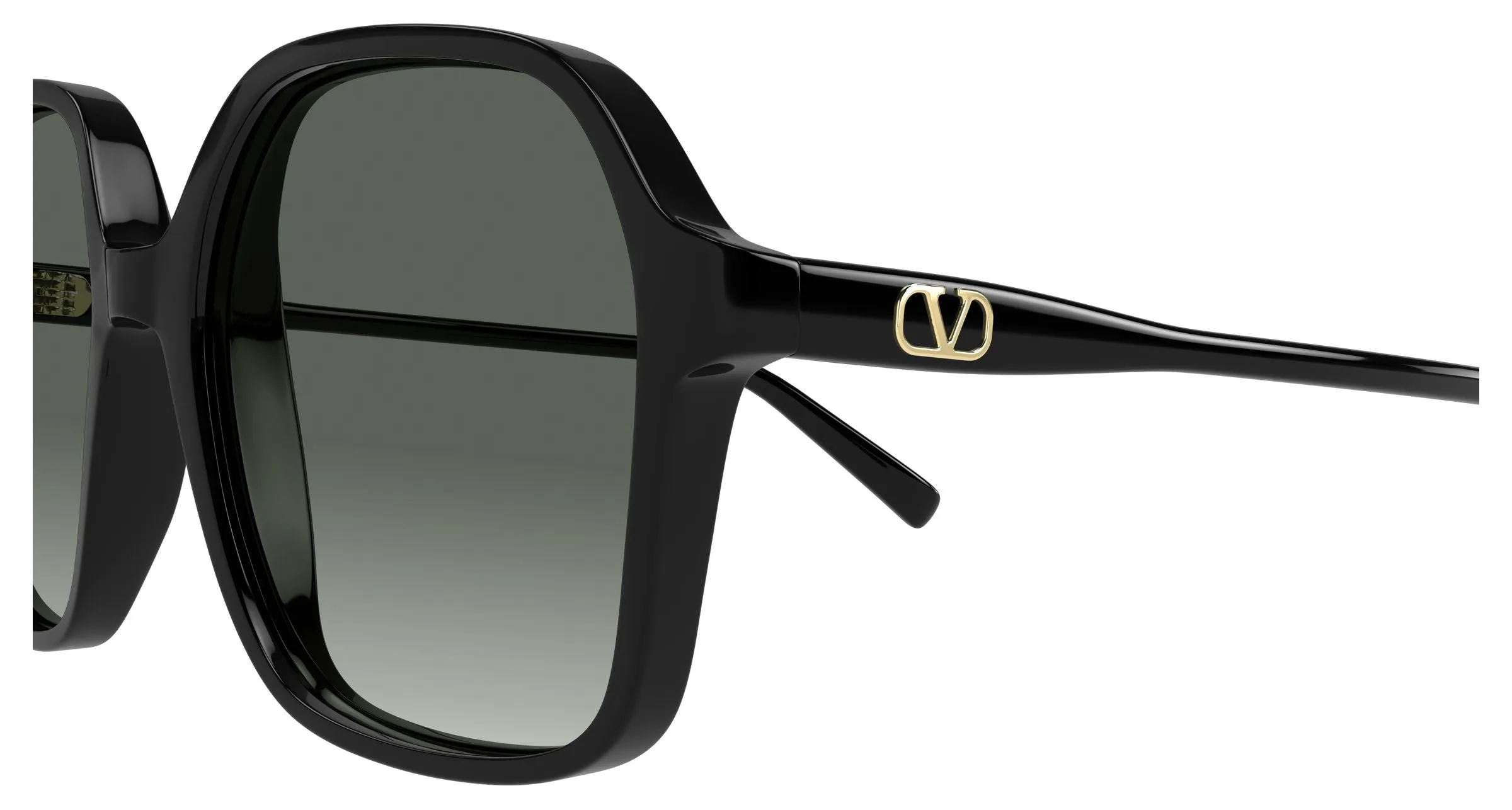 Valentino VG0018SA 001 Occhiali da sole Acetato Nero Grigio Squadrata - immagine 3