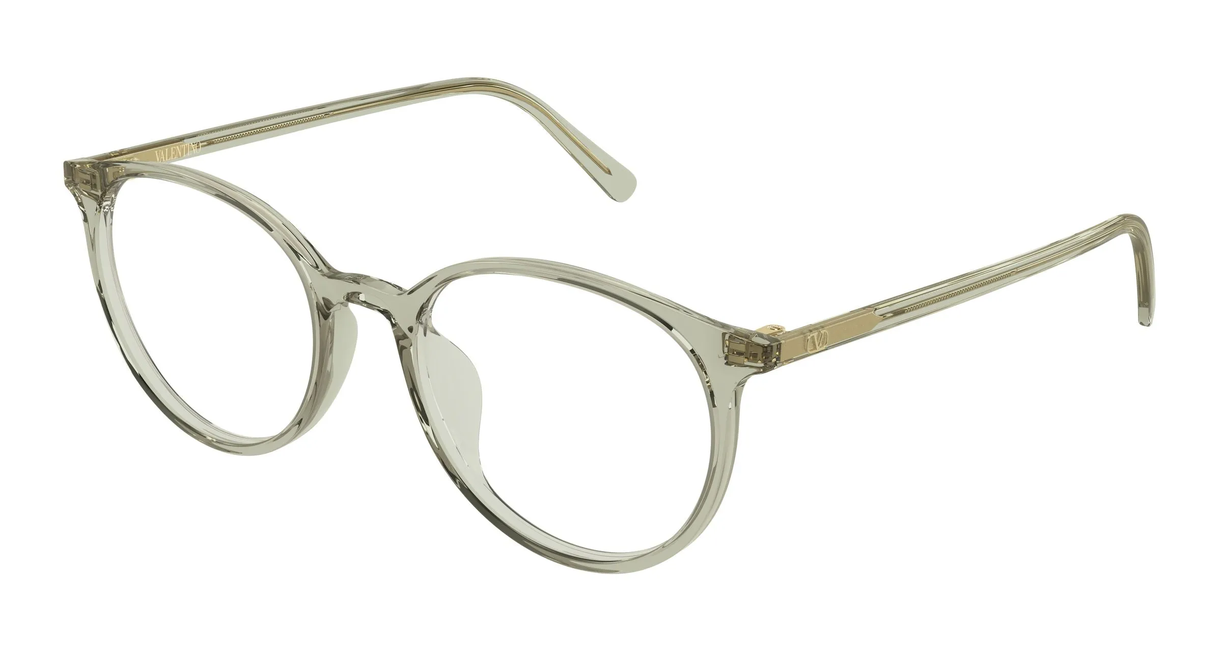 Valentino VG0041OK 003 Montature da vista Acetato Verde Trasparente Rotonda - immagine 1