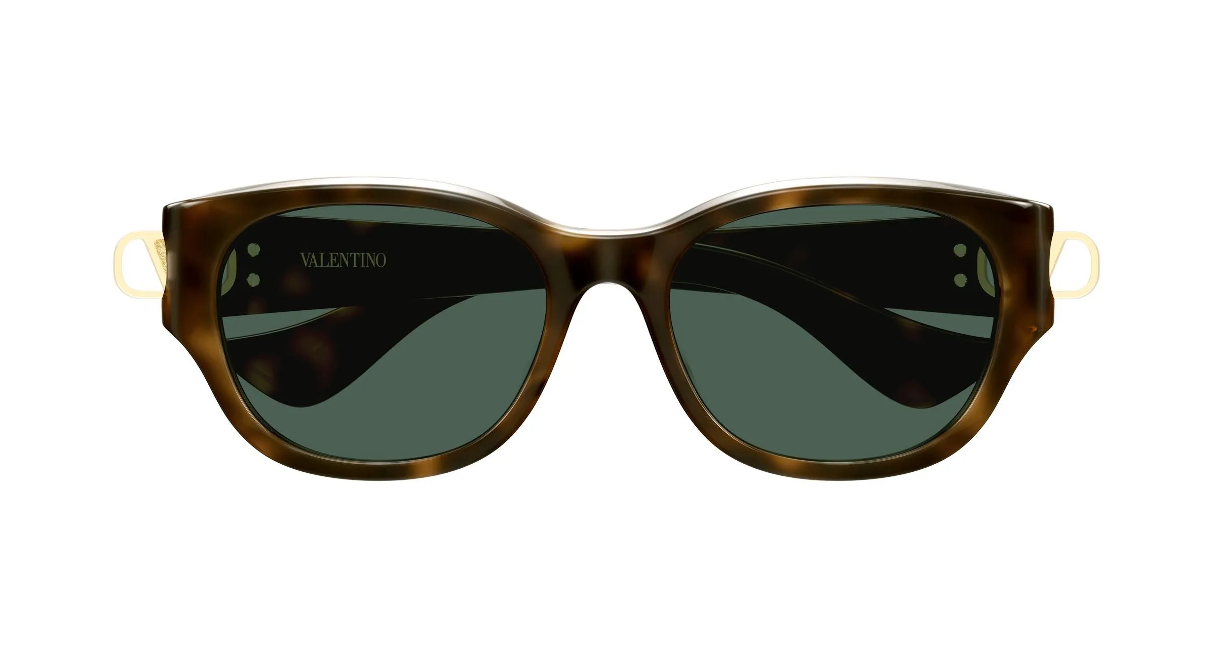 Valentino VG0039SK 003 Occhiali da sole Bio-iniettato Havana Verde Squadrata - immagine 2