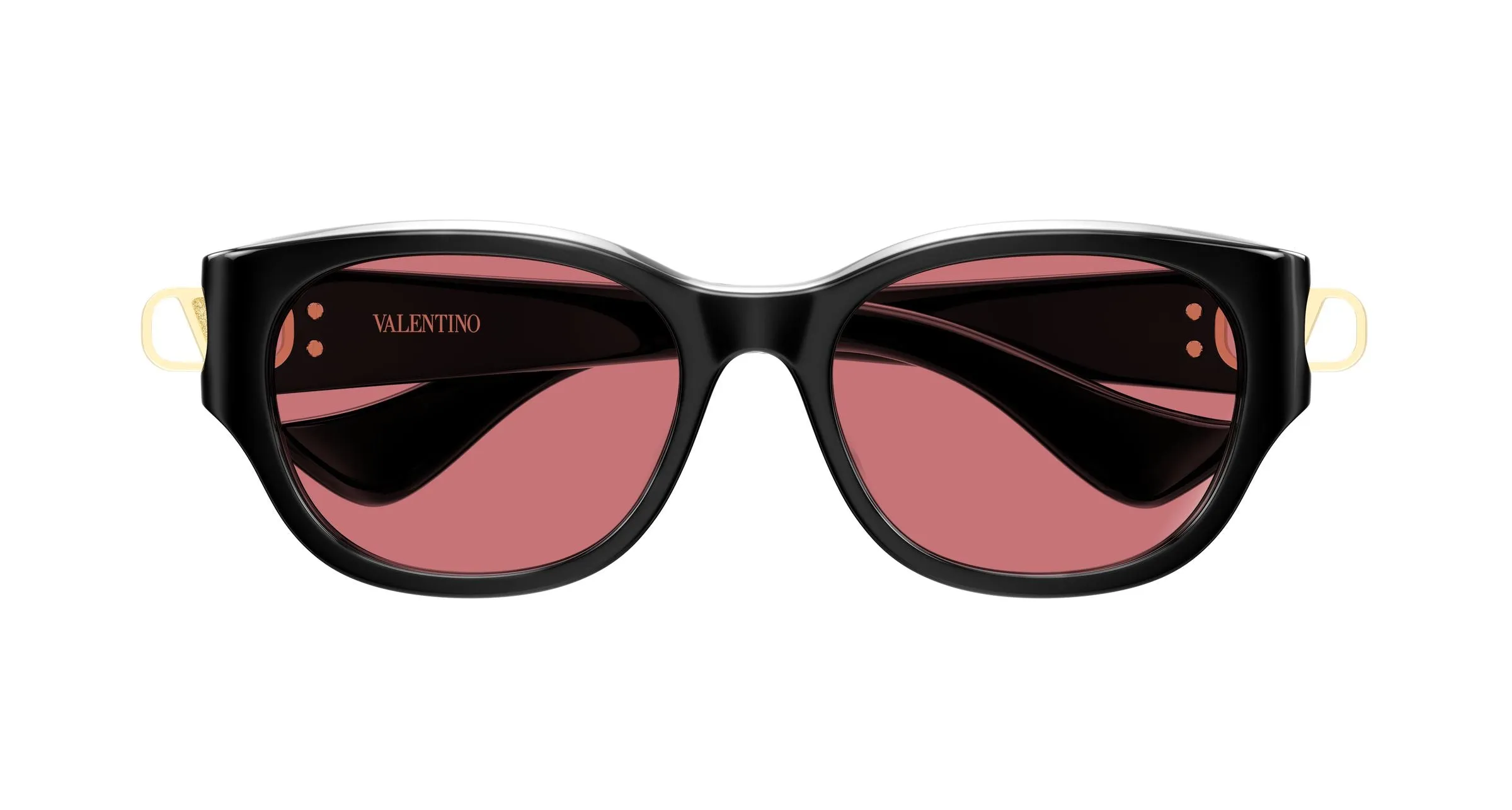 Valentino VG0039SK 002 Occhiali da sole Bio-iniettato Nero Rosso Squadrata - immagine 2