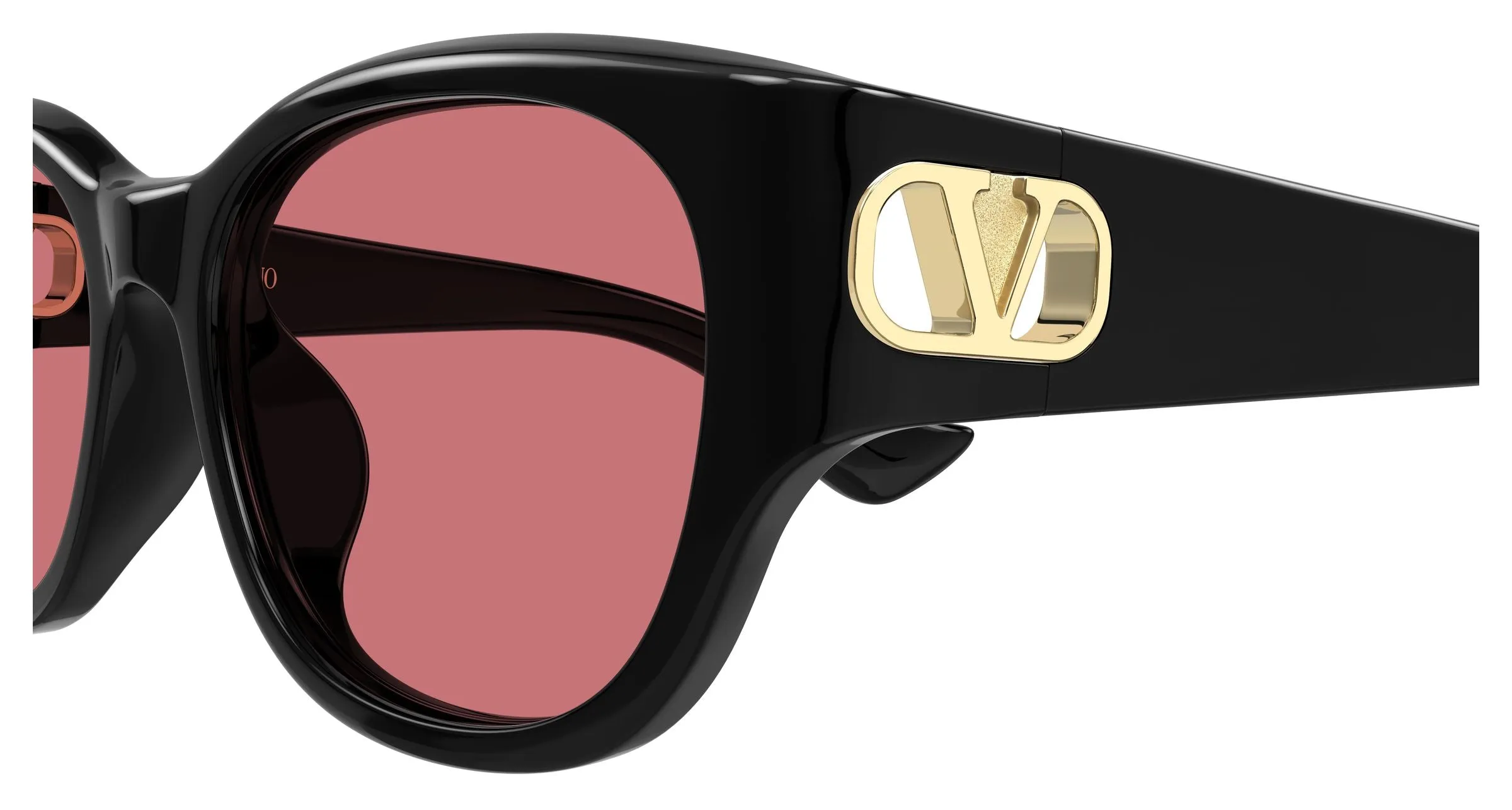 Valentino VG0039SK 002 Occhiali da sole Bio-iniettato Nero Rosso Squadrata - immagine 3
