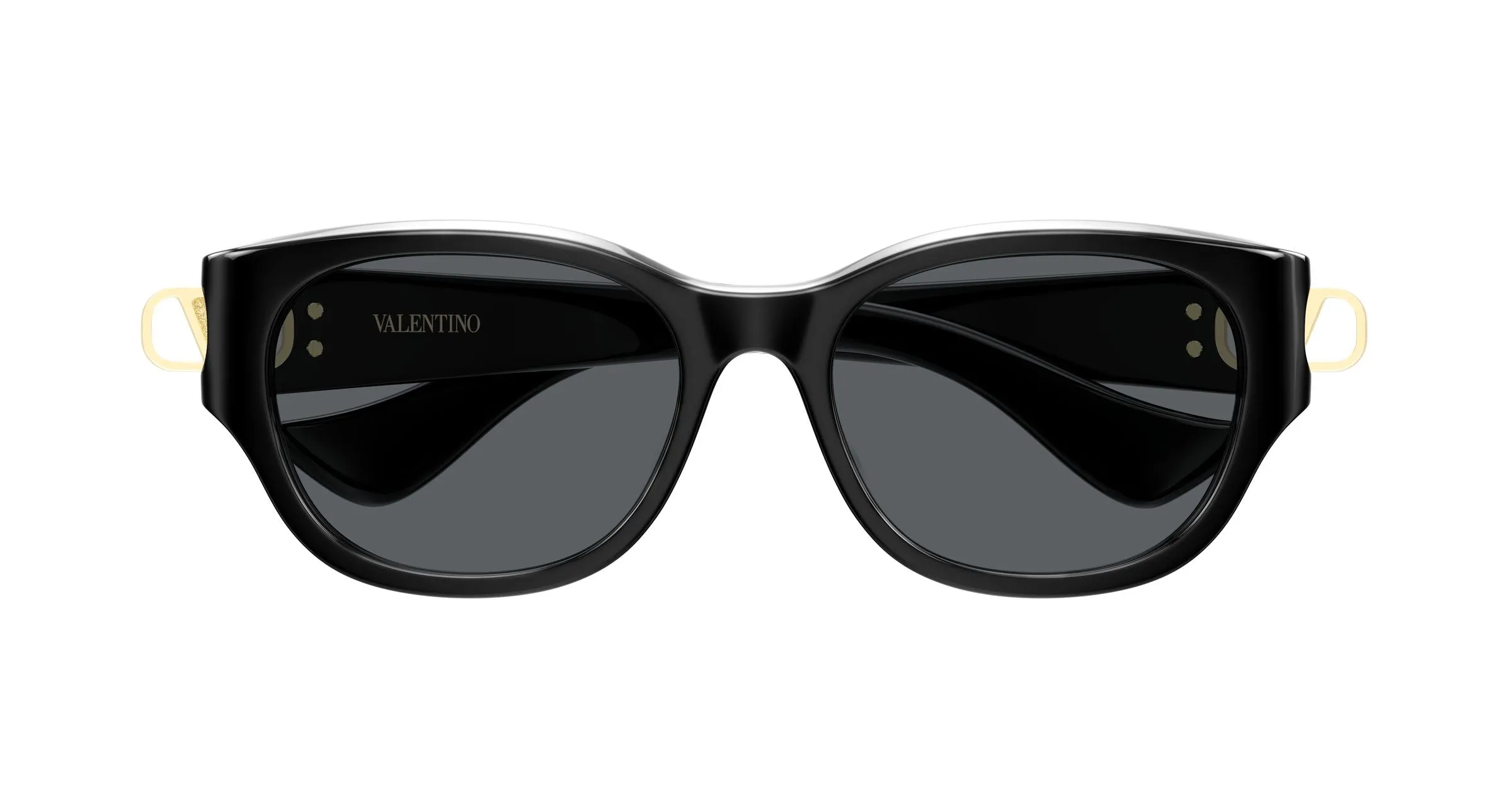 Valentino VG0039SK 001 Occhiali da sole Bio-iniettato Nero Grigio Squadrata - immagine 2