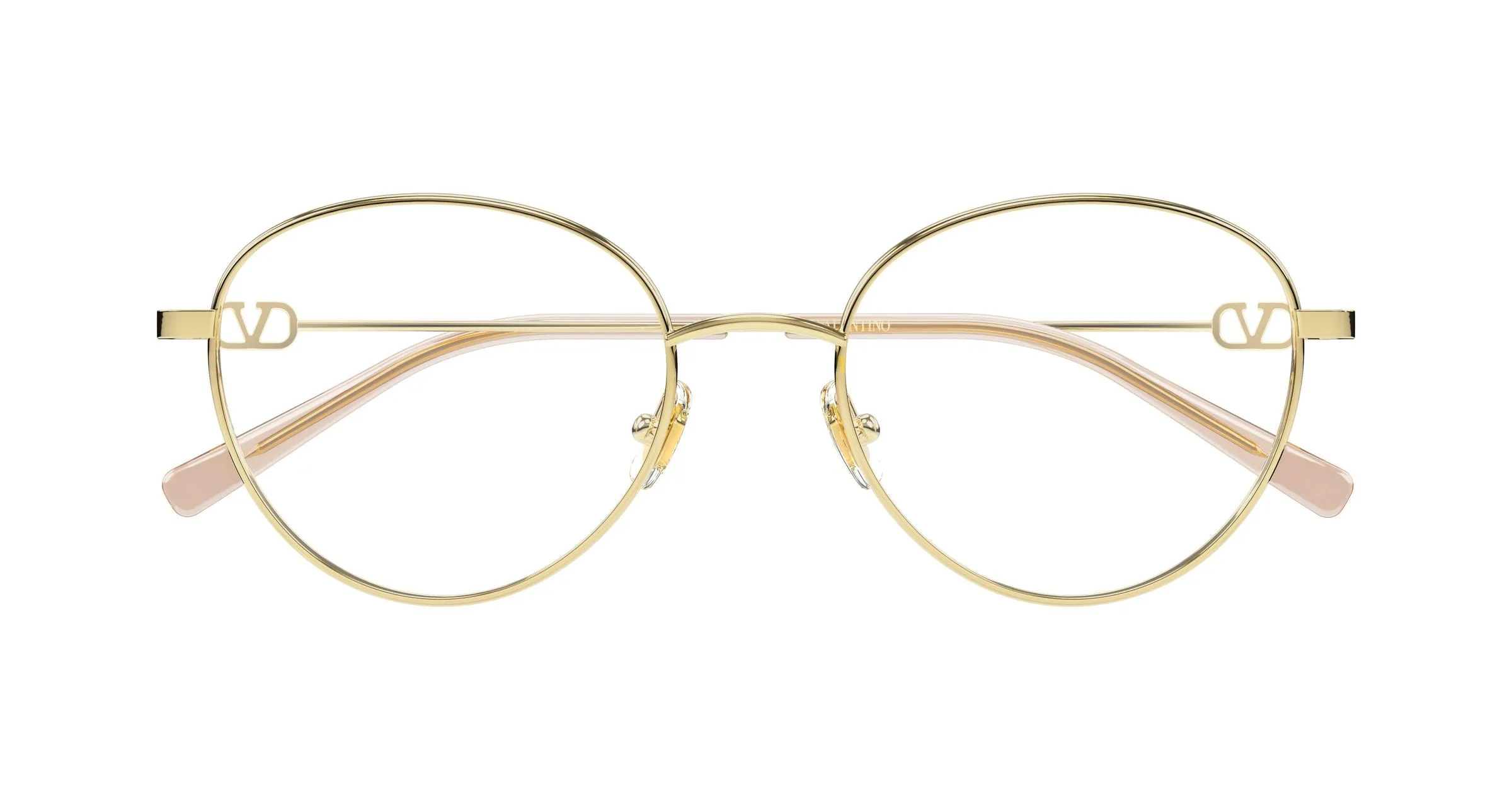 Valentino VG0031O 003 Montature da vista Metallo Oro Trasparente Rotonda - immagine 2