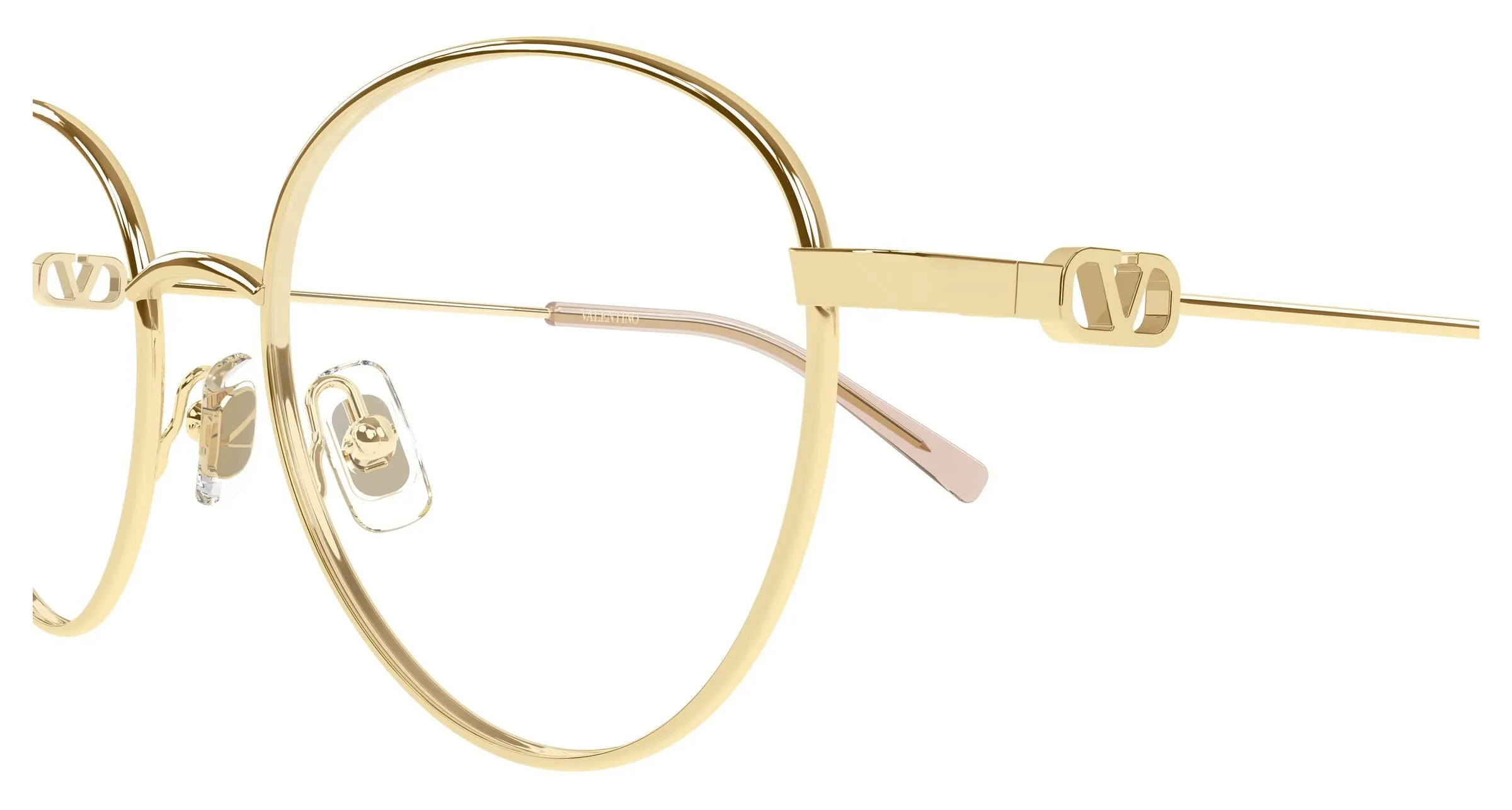 Valentino VG0031O 003 Montature da vista Metallo Oro Trasparente Rotonda - immagine 3