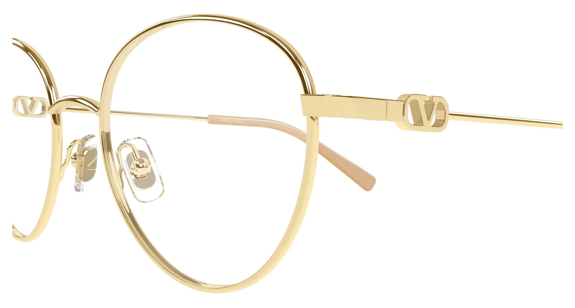 Valentino VG0031O 001 Montature da vista Metallo Oro Trasparente Rotonda - immagine 3