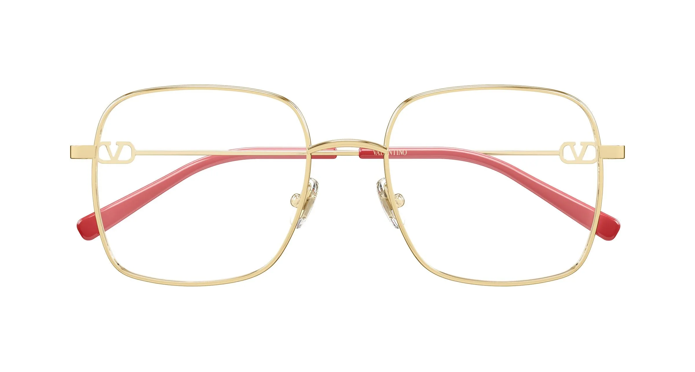 Valentino VG0030O 003 Montature da vista Metallo Oro Trasparente Squadrata - immagine 2