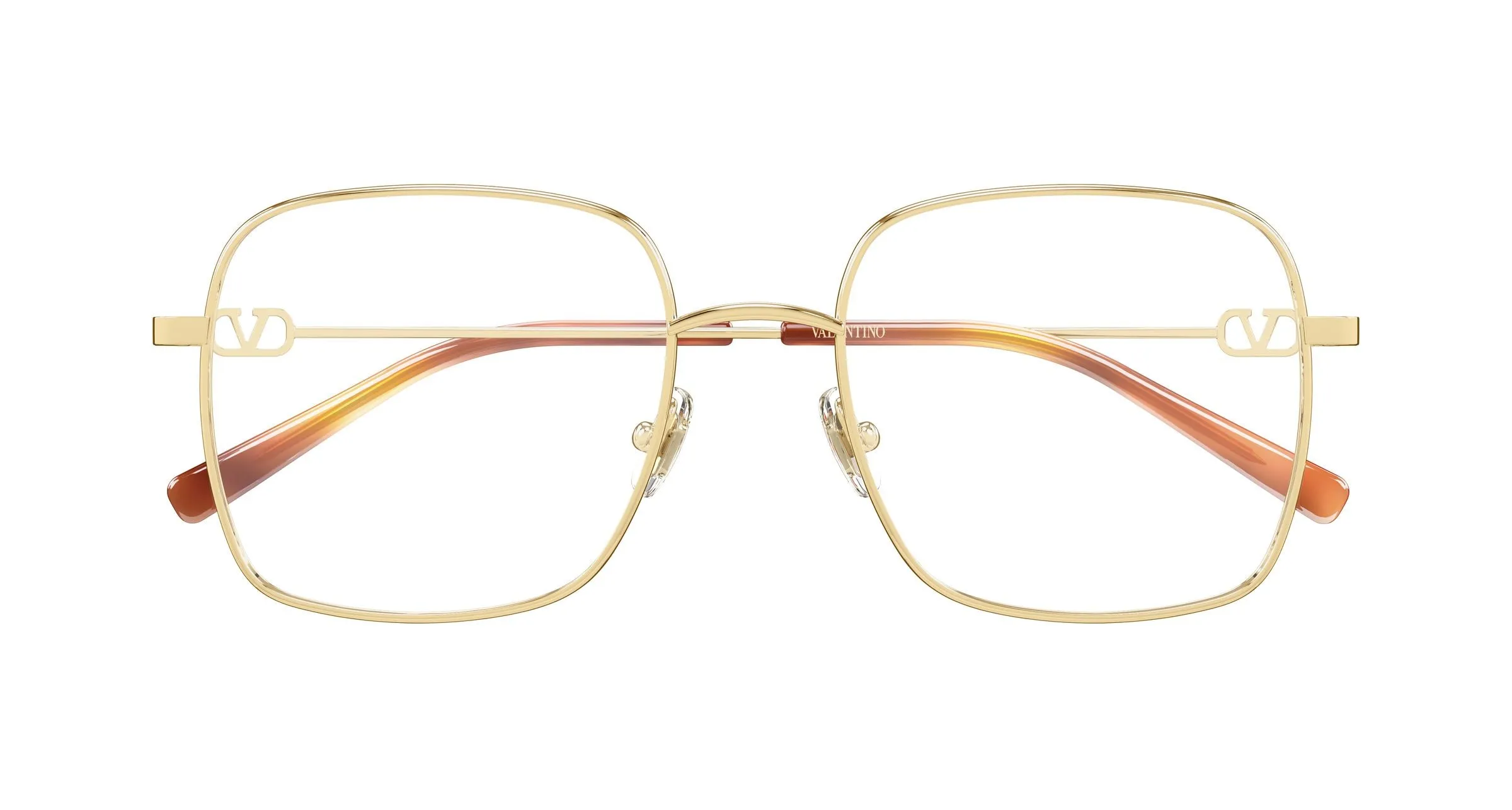 Valentino VG0030O 002 Montature da vista Metallo Oro Trasparente Squadrata - immagine 2