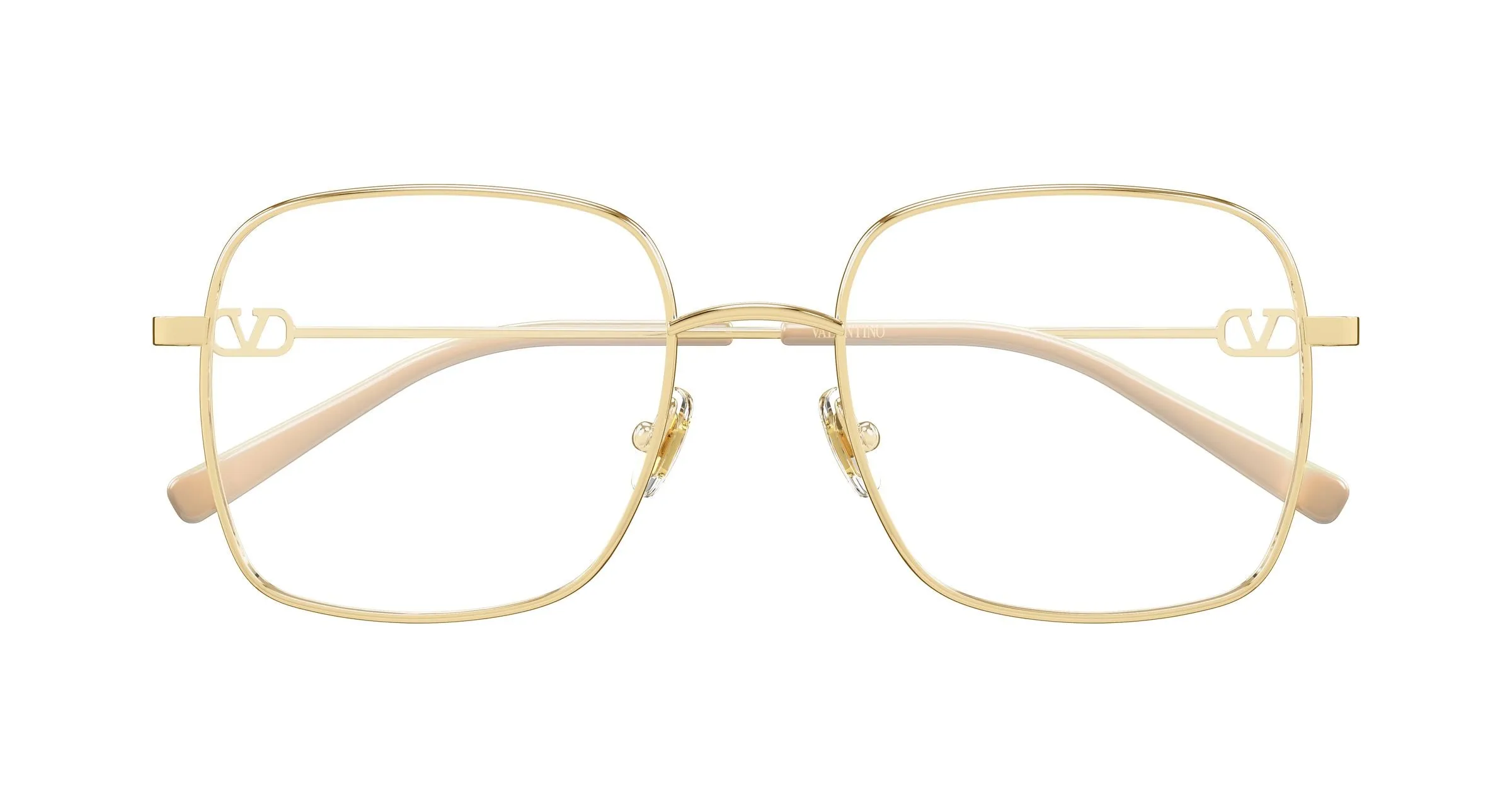 Valentino VG0030O 001 Montature da vista Metallo Oro Trasparente Squadrata - immagine 2