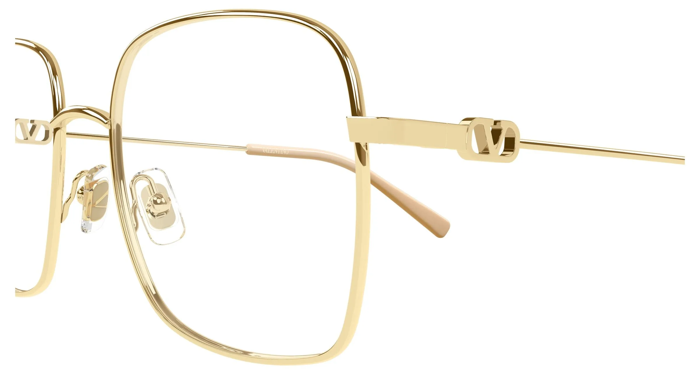 Valentino VG0030O 001 Montature da vista Metallo Oro Trasparente Squadrata - immagine 3