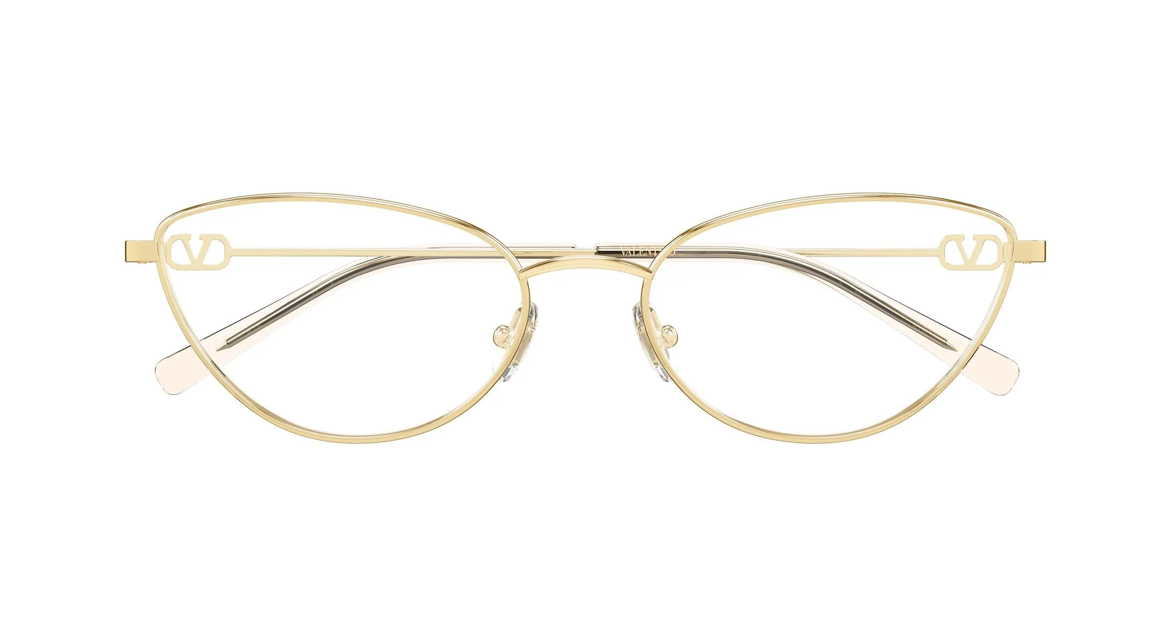 Valentino VG0029O 003 Montature da vista Metallo Oro Trasparente Cat Eye - immagine 2