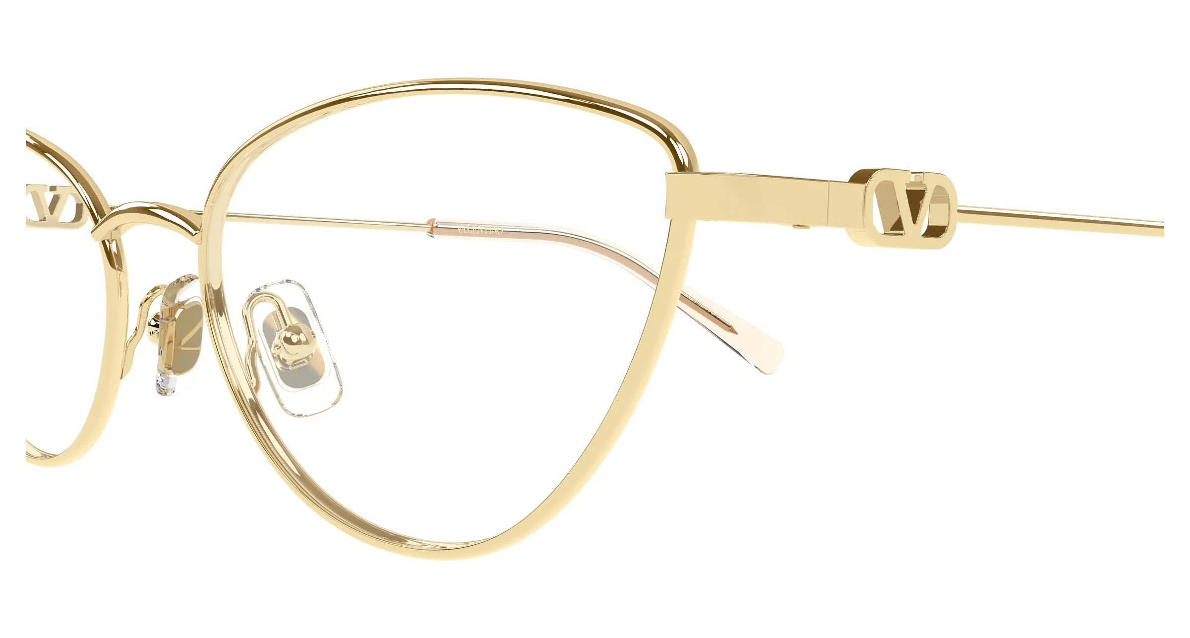 Valentino VG0029O 003 Montature da vista Metallo Oro Trasparente Cat Eye - immagine 3