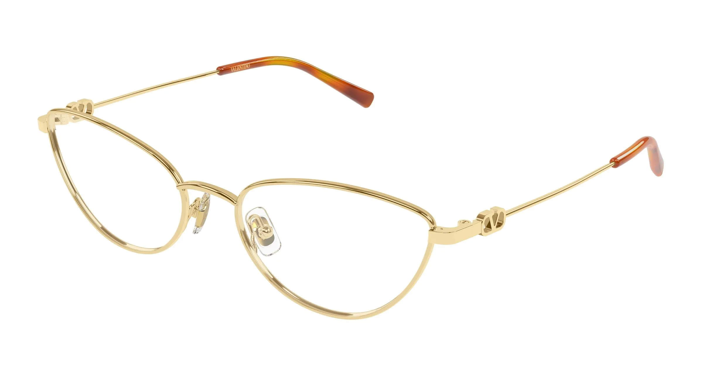 Valentino VG0029O 002 Montature da vista Metallo Oro Trasparente Cat Eye - immagine 1