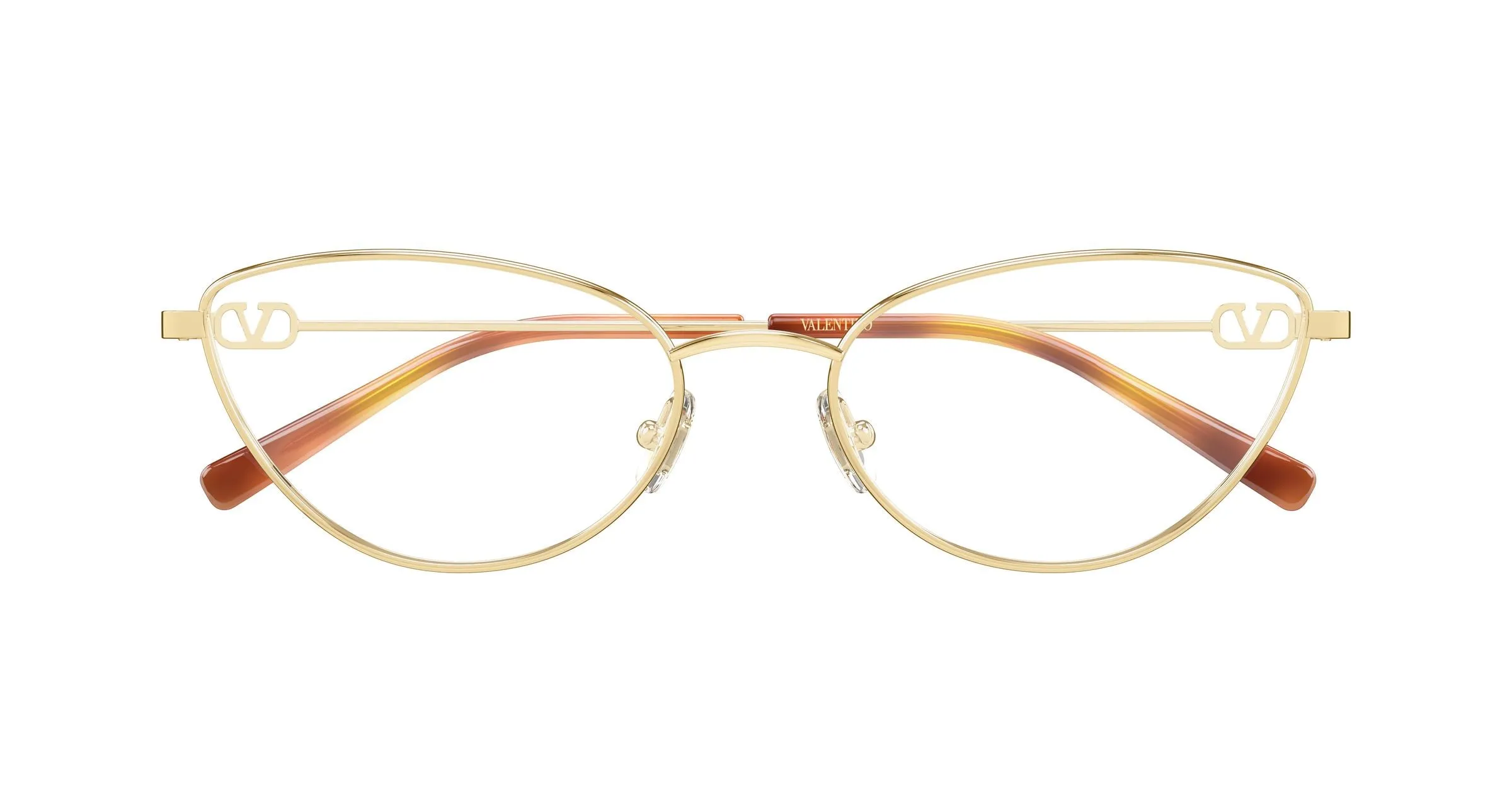 Valentino VG0029O 002 Montature da vista Metallo Oro Trasparente Cat Eye - immagine 2
