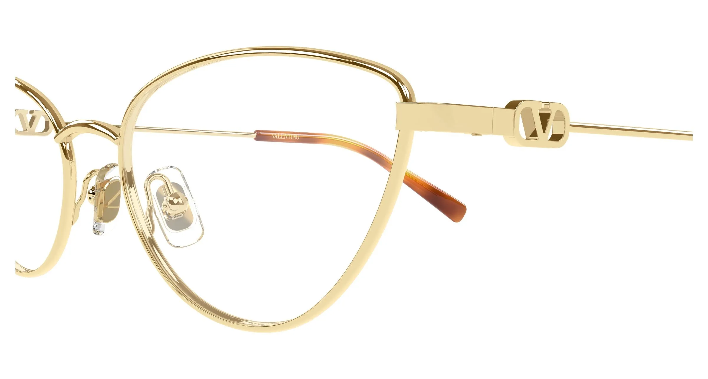 Valentino VG0029O 002 Montature da vista Metallo Oro Trasparente Cat Eye - immagine 3