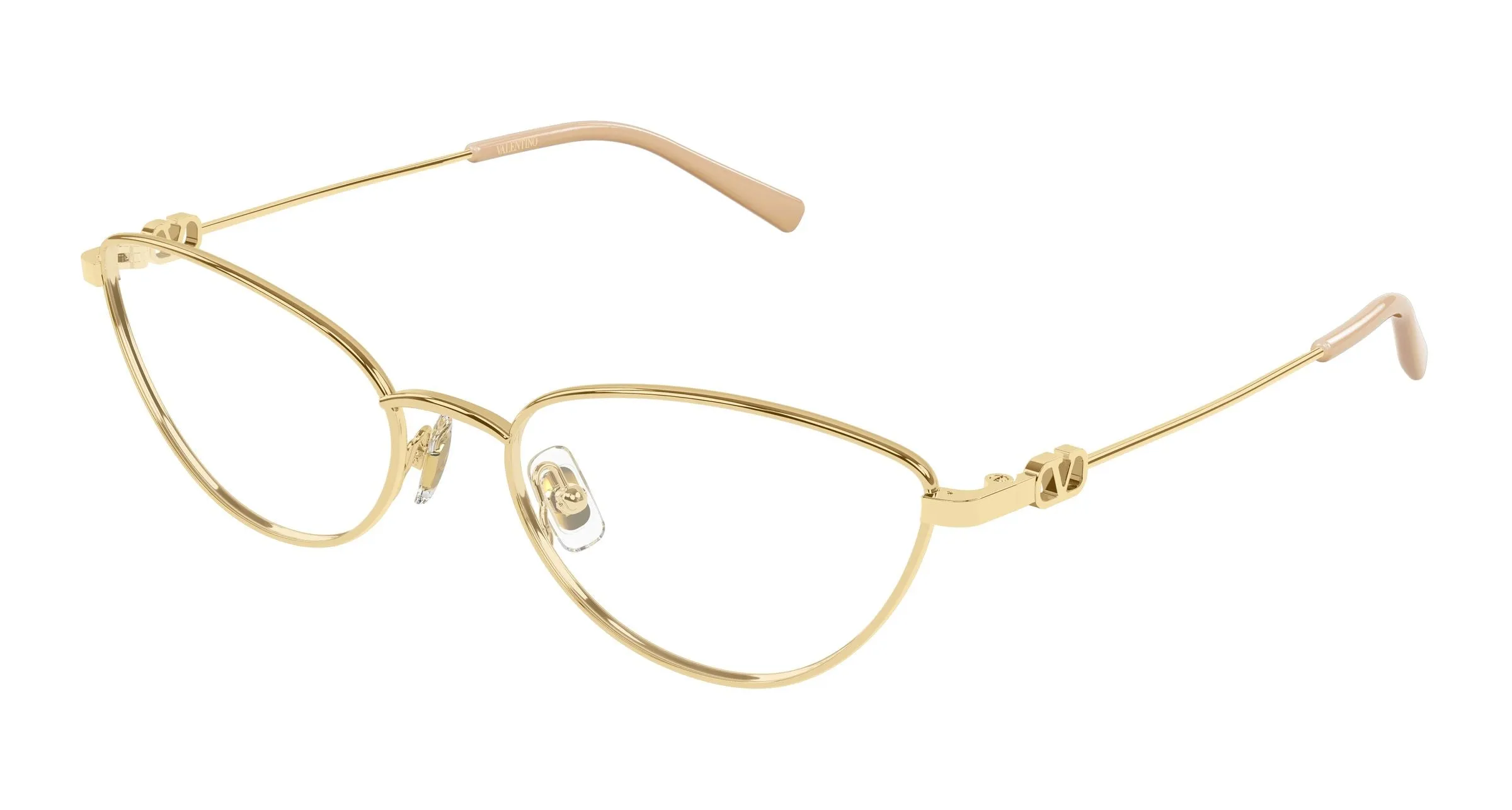 Valentino VG0029O 001 Montature da vista Metallo Oro Trasparente Cat Eye - immagine 1