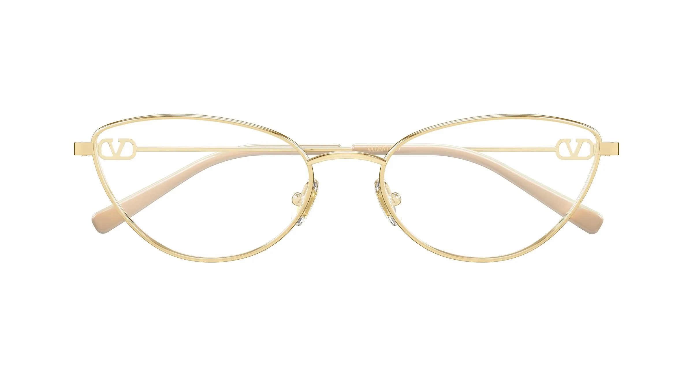 Valentino VG0029O 001 Montature da vista Metallo Oro Trasparente Cat Eye - immagine 2