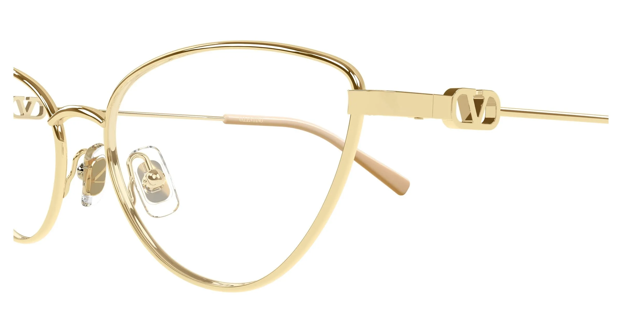 Valentino VG0029O 001 Montature da vista Metallo Oro Trasparente Cat Eye - immagine 3