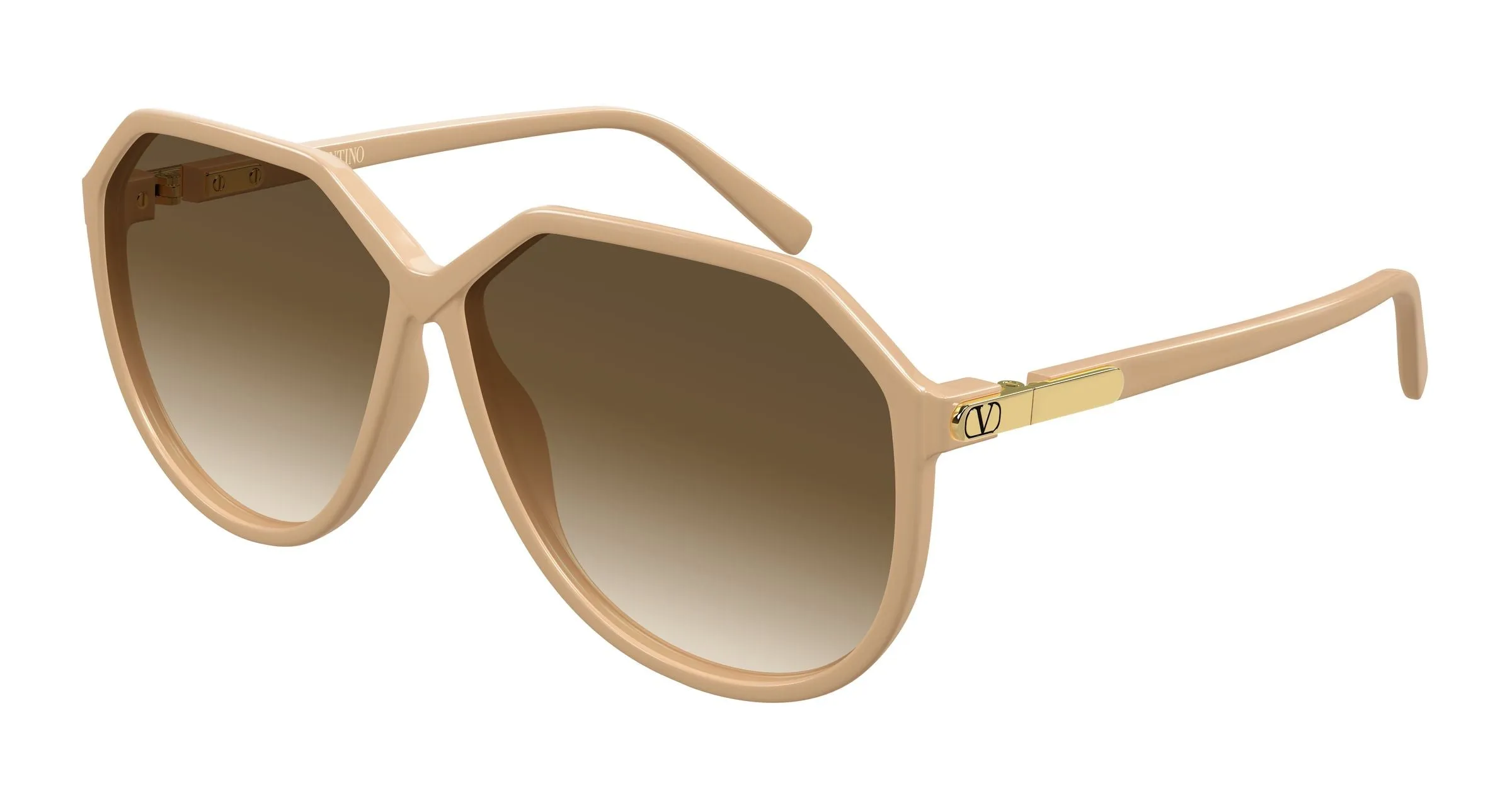 Valentino VG0026S 004 Occhiali da sole Bio-iniettato Rosa Marrone Geometrica - immagine 1