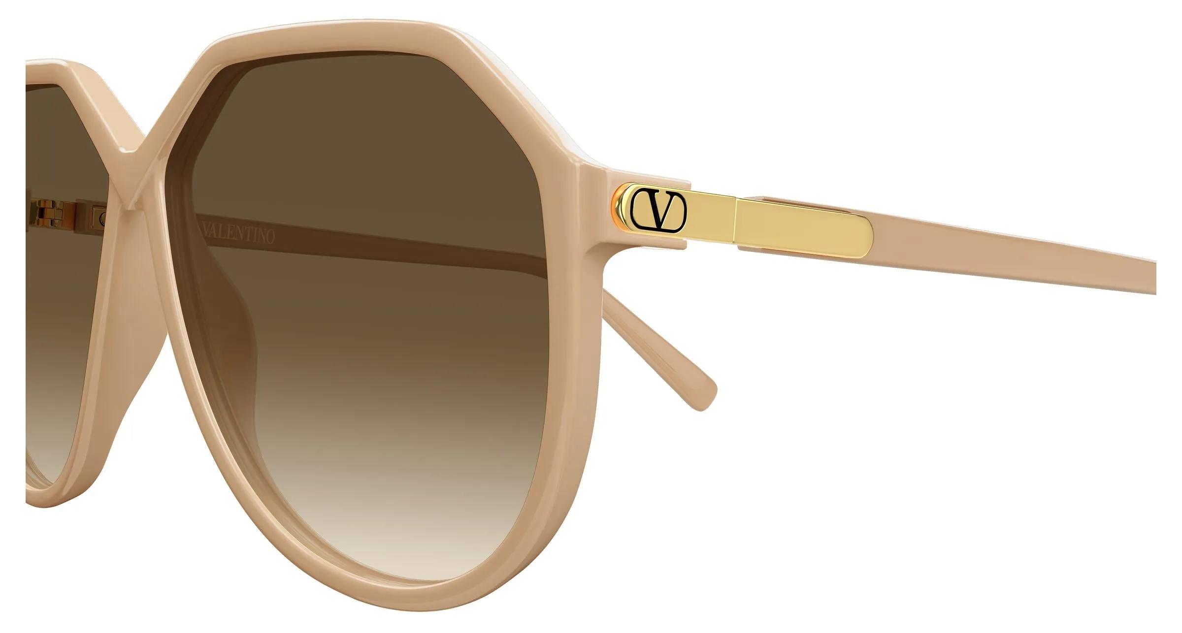 Valentino VG0026S 004 Occhiali da sole Bio-iniettato Rosa Marrone Geometrica - immagine 3