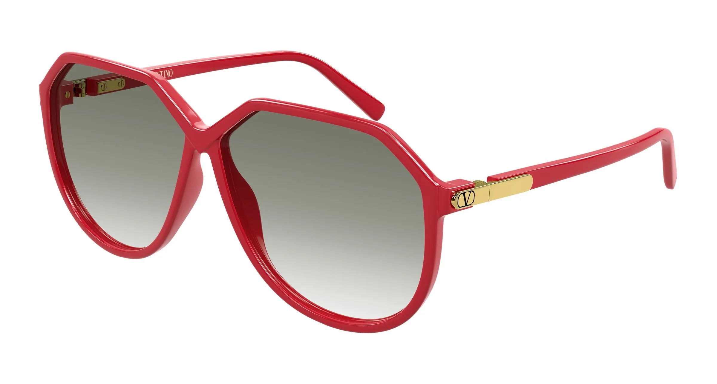 Valentino VG0026S 003 Occhiali da sole Bio-iniettato Rosso Grigio Geometrica - immagine 1