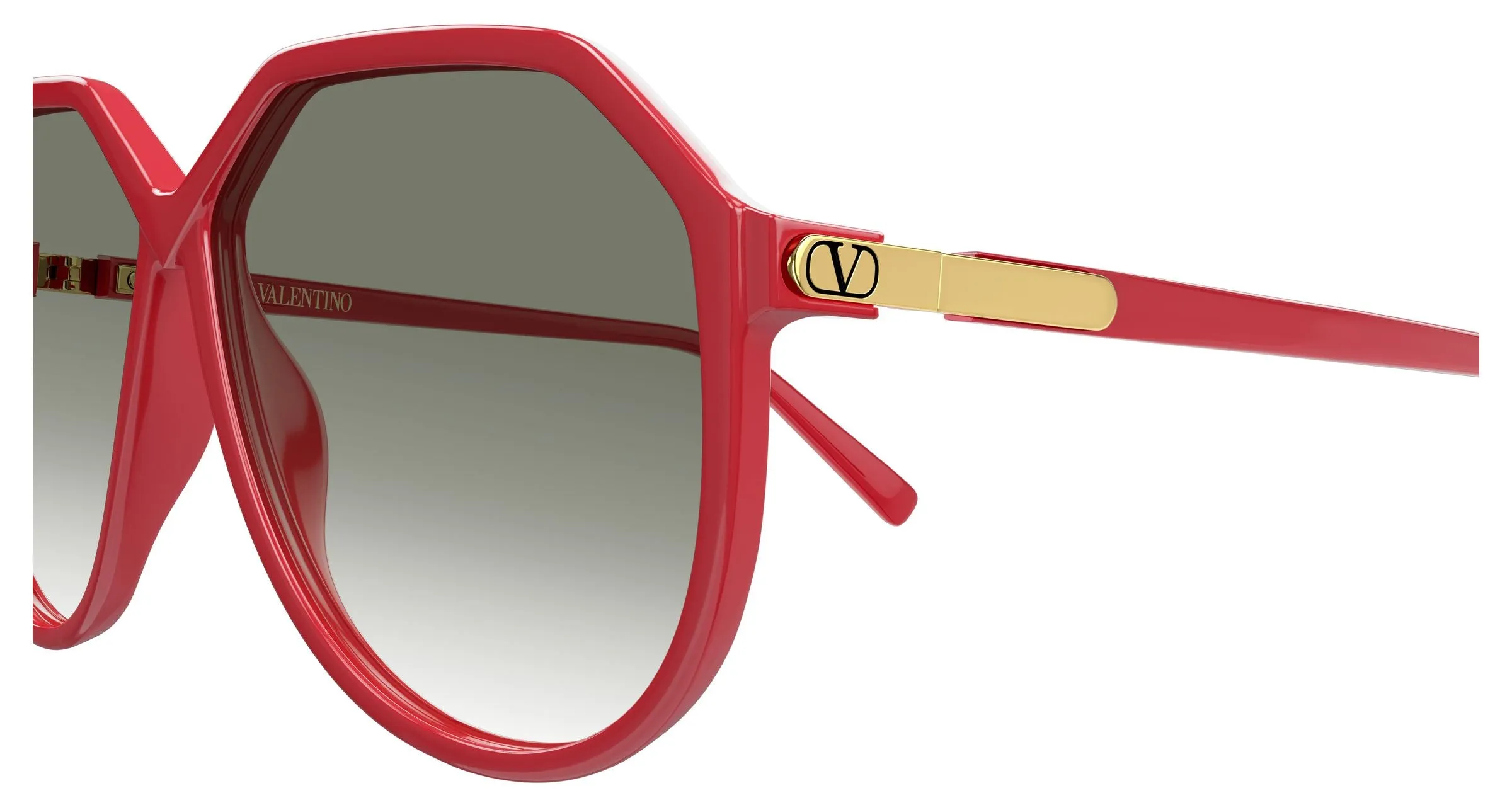 Valentino VG0026S 003 Occhiali da sole Bio-iniettato Rosso Grigio Geometrica - immagine 3
